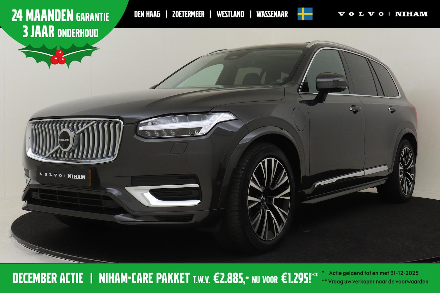 Volvo XC90 - T8 RECHARGE AWD ULTIMATE BRIGHT -PANO.DAK|HARMAN/KARDON|LUCHTVERING|TREKHAAK|360°CAM|HEAD- - AutoWereld.nl