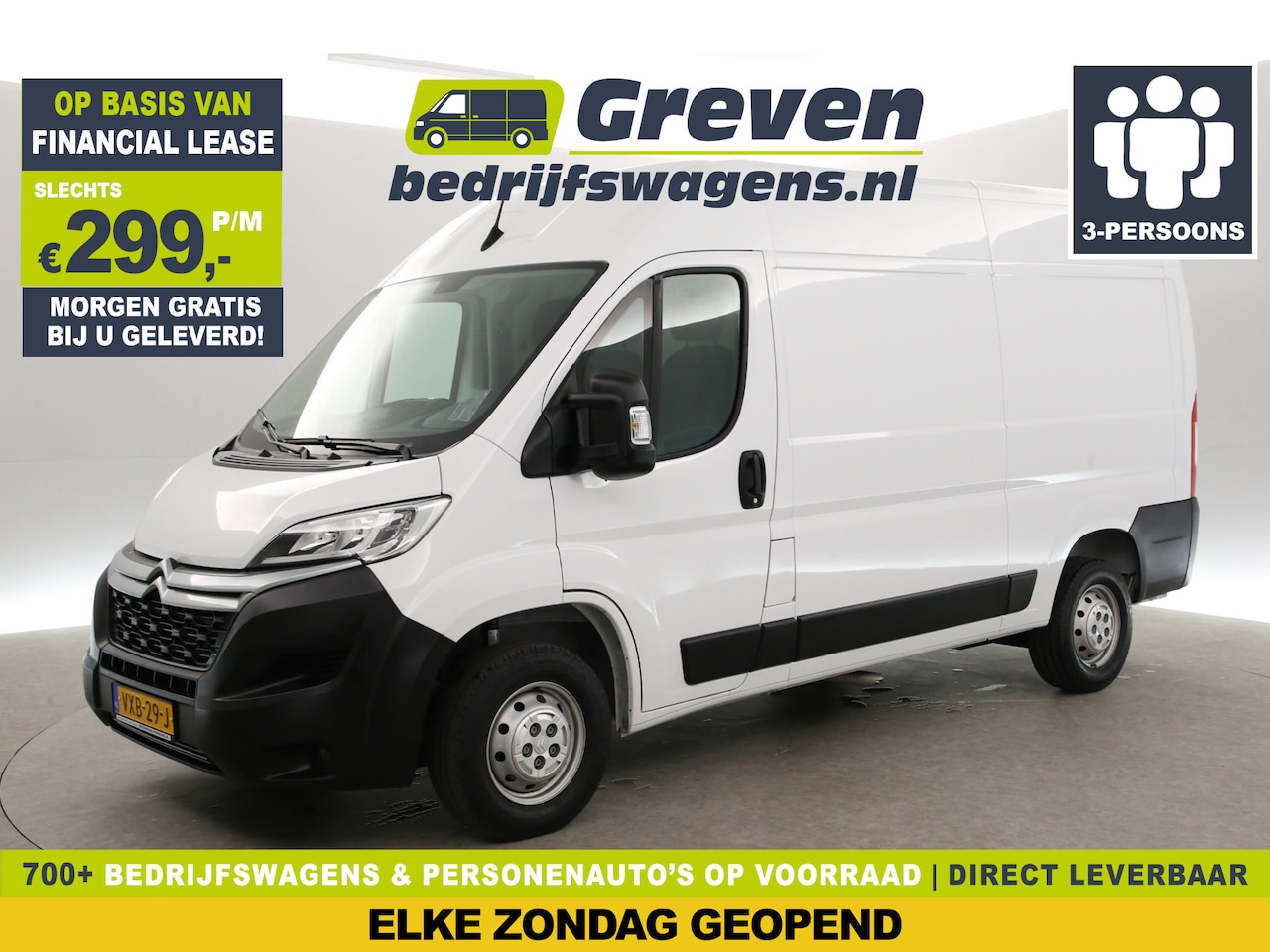 Citroën Jumper - 2.2 BlueHDi 140PK L2H2 | 3-Zits | Clima | Carplay | Cruise | Navi | Parkeersens. - AutoWereld.nl