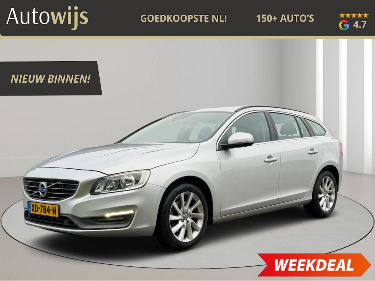 Volvo V60 - 1.6 D2 R-Design|Navi|102DKM|Goed onderhouden - AutoWereld.nl