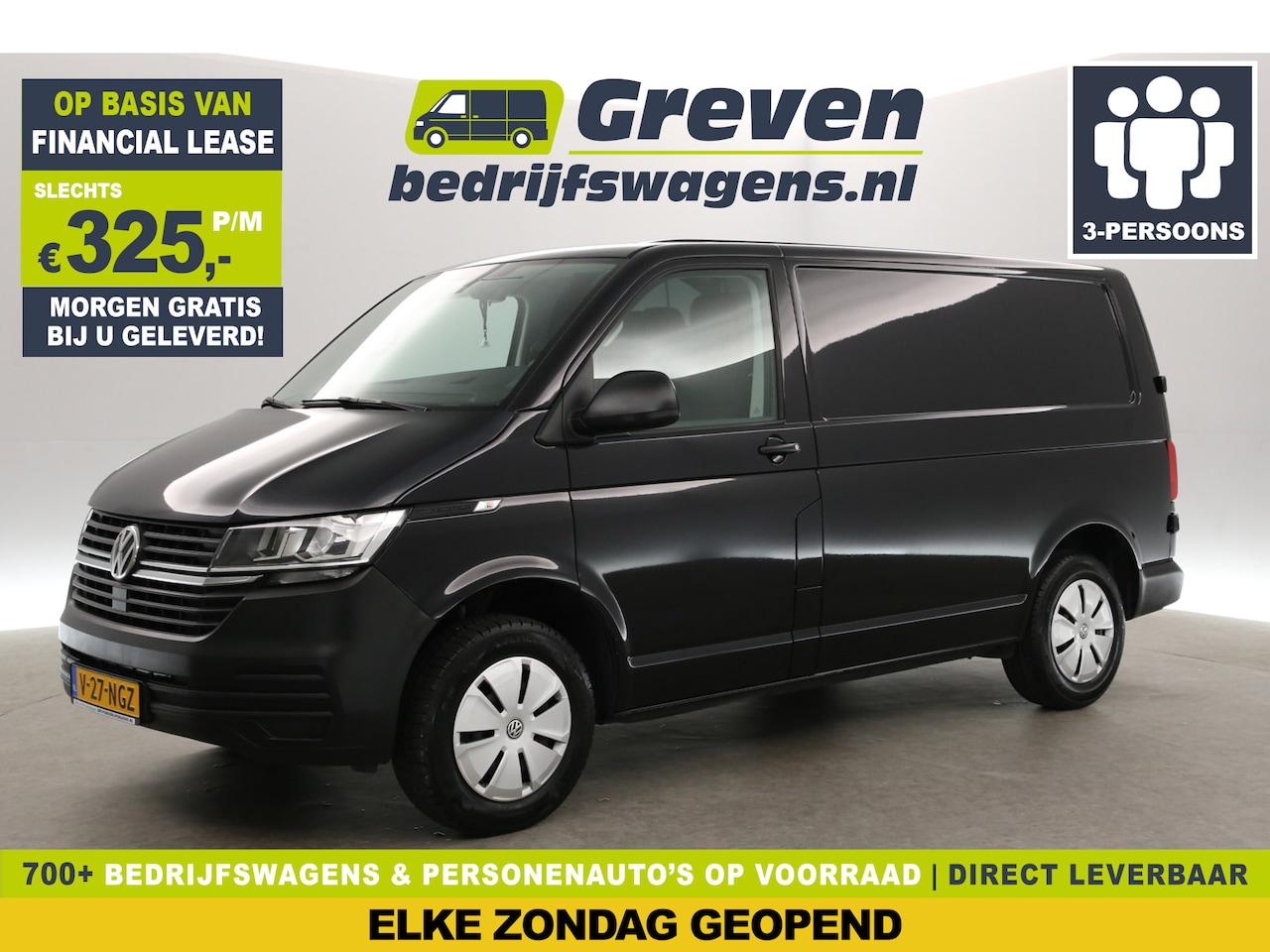 Volkswagen Transporter - 2.0 TDI L1H1 | 140PK | Airco | 3-Zits | Parkeersens. | Elektrpakket - AutoWereld.nl