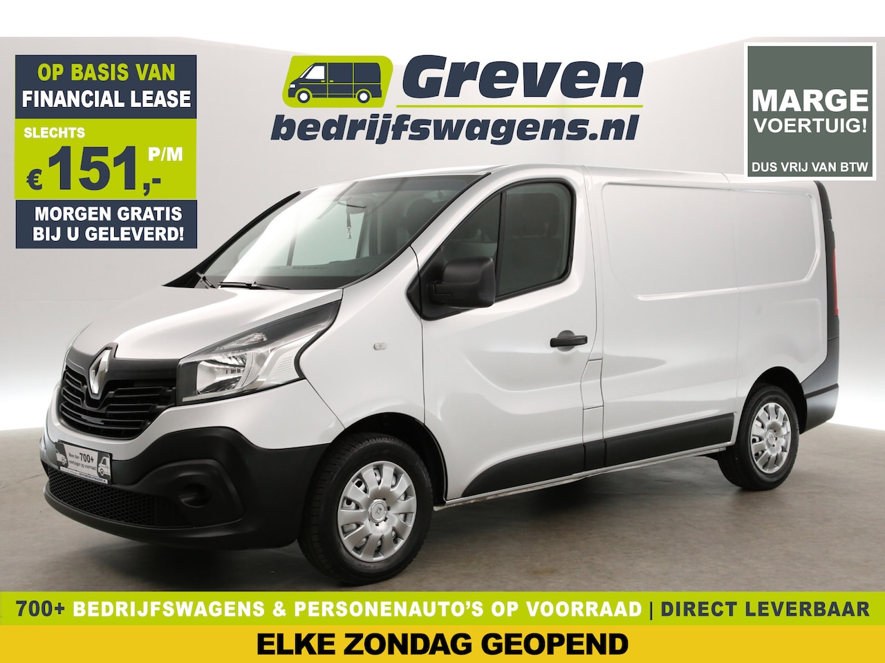 Renault Trafic - 1.6 dCi T27 L1H1 | MARGE! | Airco | Cruise | Navigatie | Parkeersensoren - AutoWereld.nl