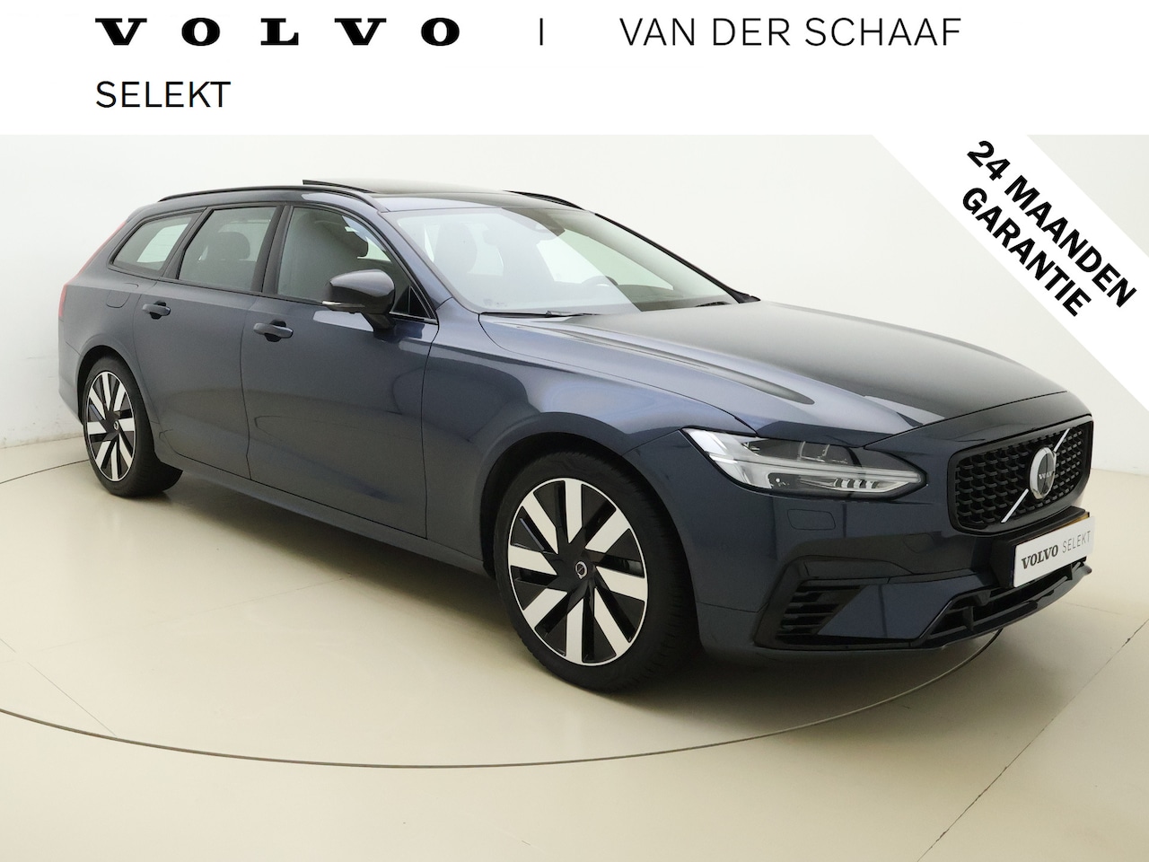 Volvo V90 - T6 350pk AWD Ultra Dark / Dubbel glas / 19'' + All Season / Trekhaak / head-Up / Lederen D - AutoWereld.nl