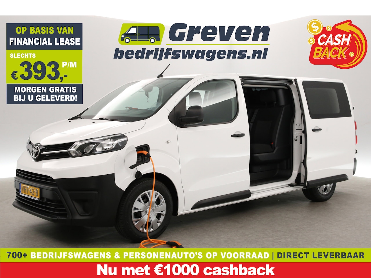 Toyota ProAce - Extra Range 75 kWh L3H1 | SOH 93% | Snelladen | Dubbele Cabine | Elektrisch | Airco | Crui - AutoWereld.nl