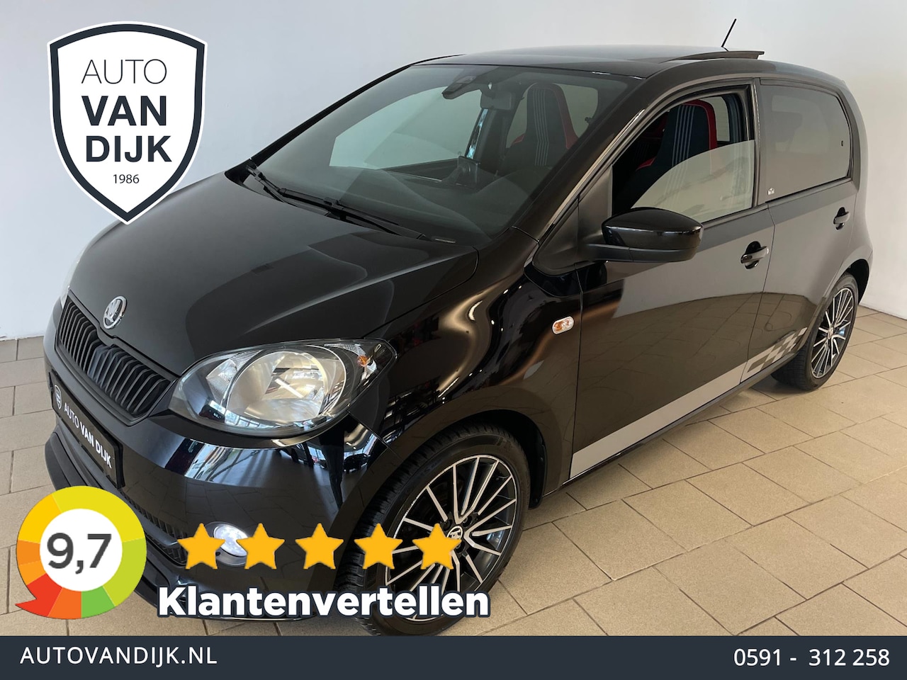 Skoda Citigo - 1.0 Monte Carlo PANO DAK AIRCO NAVI CRUISE STOELVERW BT VELGEN PRIVACYGLAS PDC NIEUWSTAAT - AutoWereld.nl