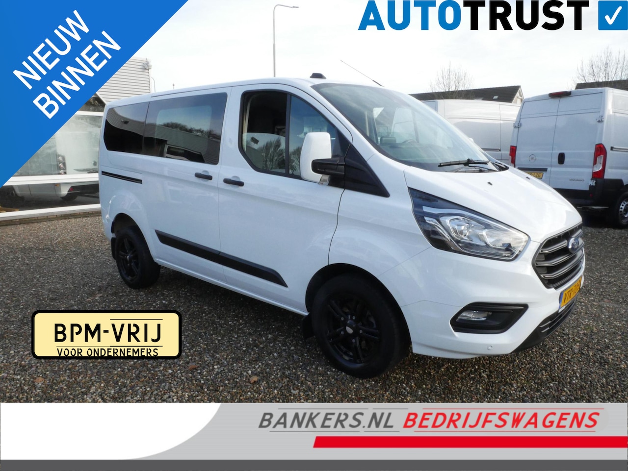 Ford Transit Custom - 2.0 TDCI 130PK, L1H1, Dubbel Cabine, Airco, 2 x Schuifdeur - AutoWereld.nl