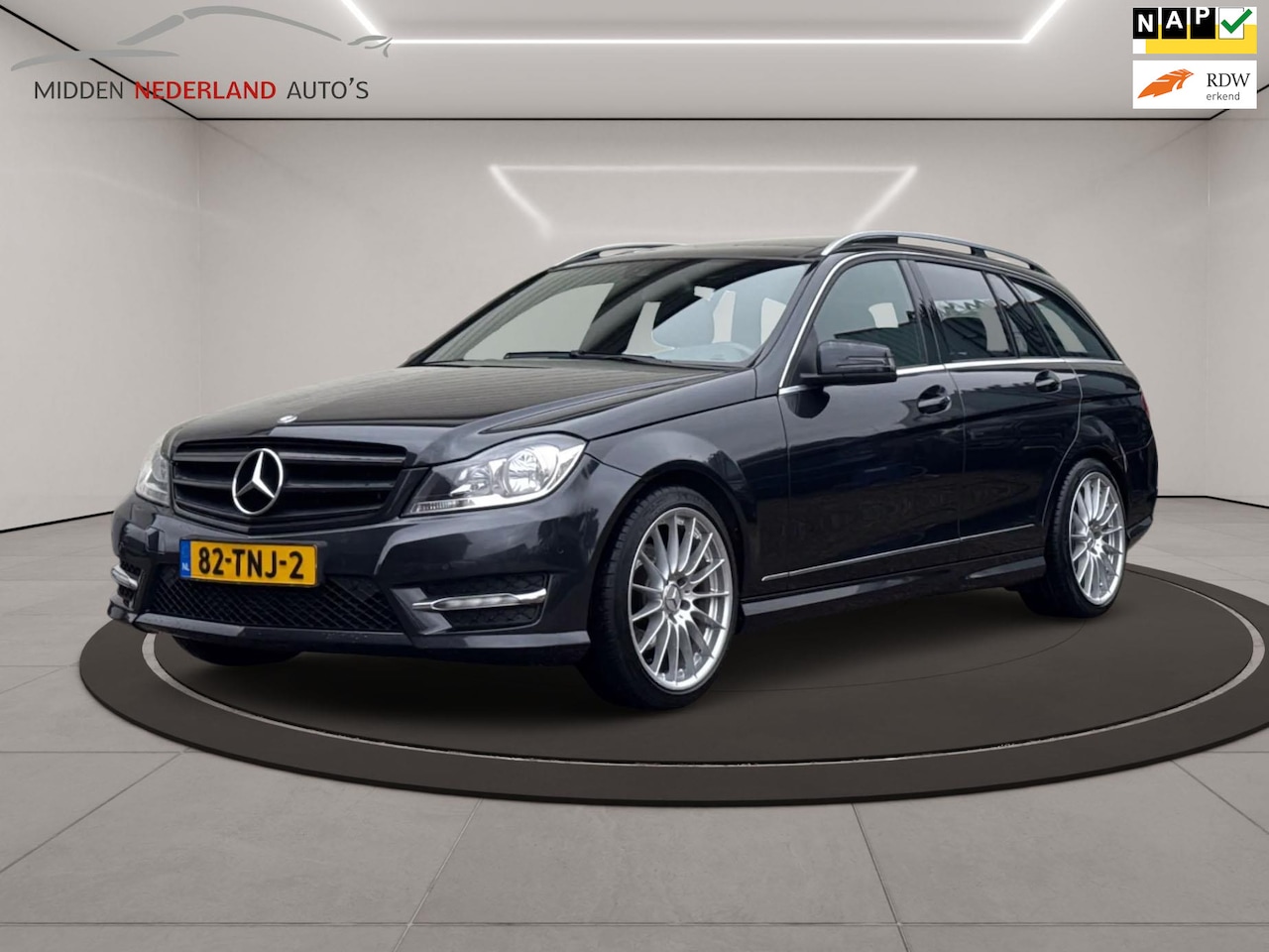 Mercedes-Benz C-klasse Estate - 200 * AMG PAKKET * PANORAMA DAK * AUTOMAAT * LEER * - AutoWereld.nl