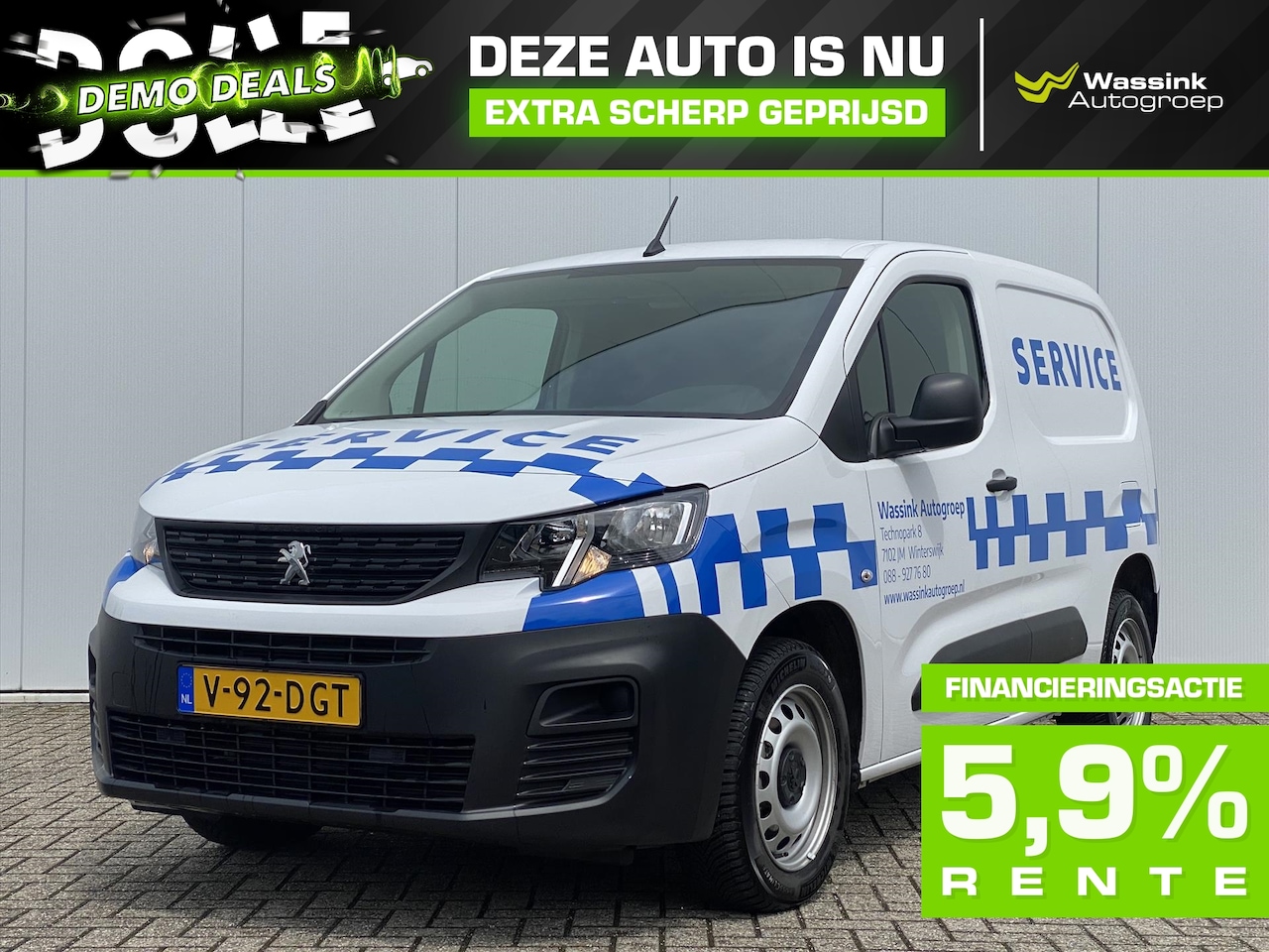 Peugeot Partner - DEMO DEALS 1.5 BlueHDi 100pk S&S 1000kg | Airco | Cruise control | Trekhaak | Schuifdeur - AutoWereld.nl