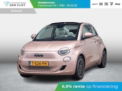 Fiat 500e - La Prima 42 kWh Cabrio | Apple Carplay - Android Auto | Leer | 17" LM velgen|