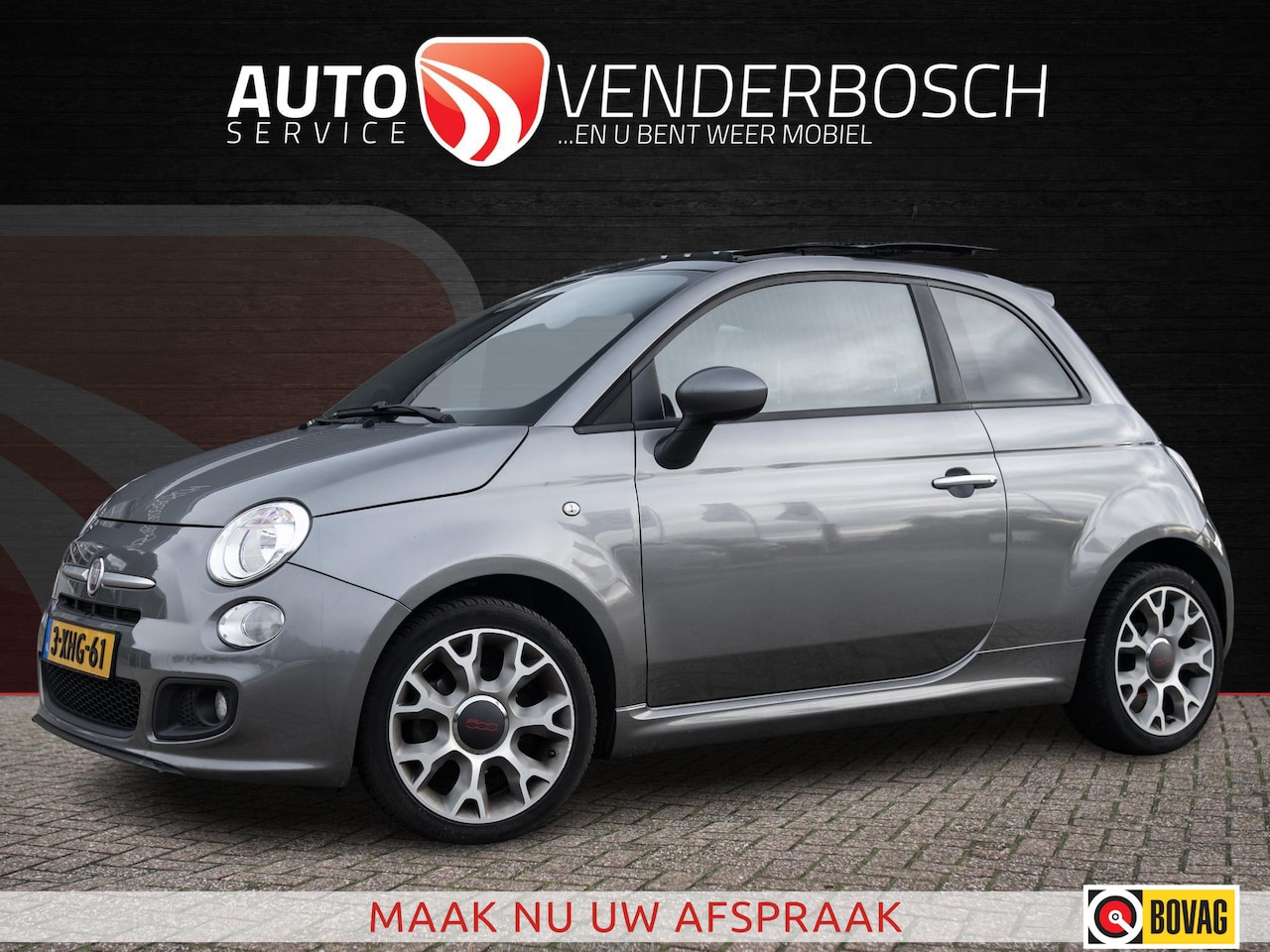 Fiat 500 - 0.9 TwinAir Turbo 500S 80pk | Open dak | Airco | 16 inch LMV Allseasonbanden - AutoWereld.nl