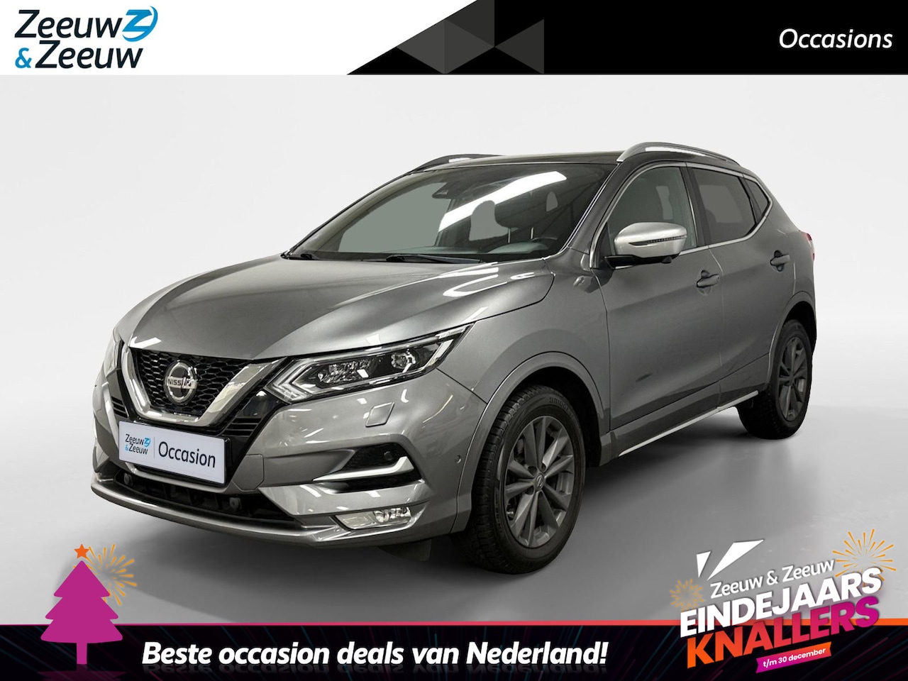 Nissan Qashqai - 1.3 DIG-T Tekna + AUTOMAAT NAVI AIRCO CAMERA PARKEERSENSOREN PARNOMADAK MEMORYSTOELEN 360C - AutoWereld.nl