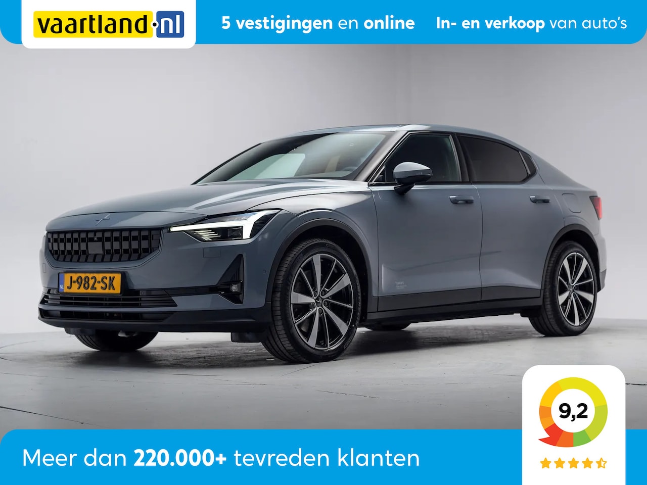 Polestar 2 - Long Range Dual Motor Launch Edition 78kWh [ Panoramadak Adapt.cruise Camera ] - AutoWereld.nl