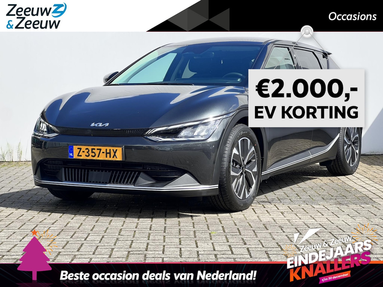 Kia EV6 - Light Edition 58 kWh | *SoH 100%* | *EV KORTING* | Navi | Clima | Camera | Stoel-/Stuurver - AutoWereld.nl