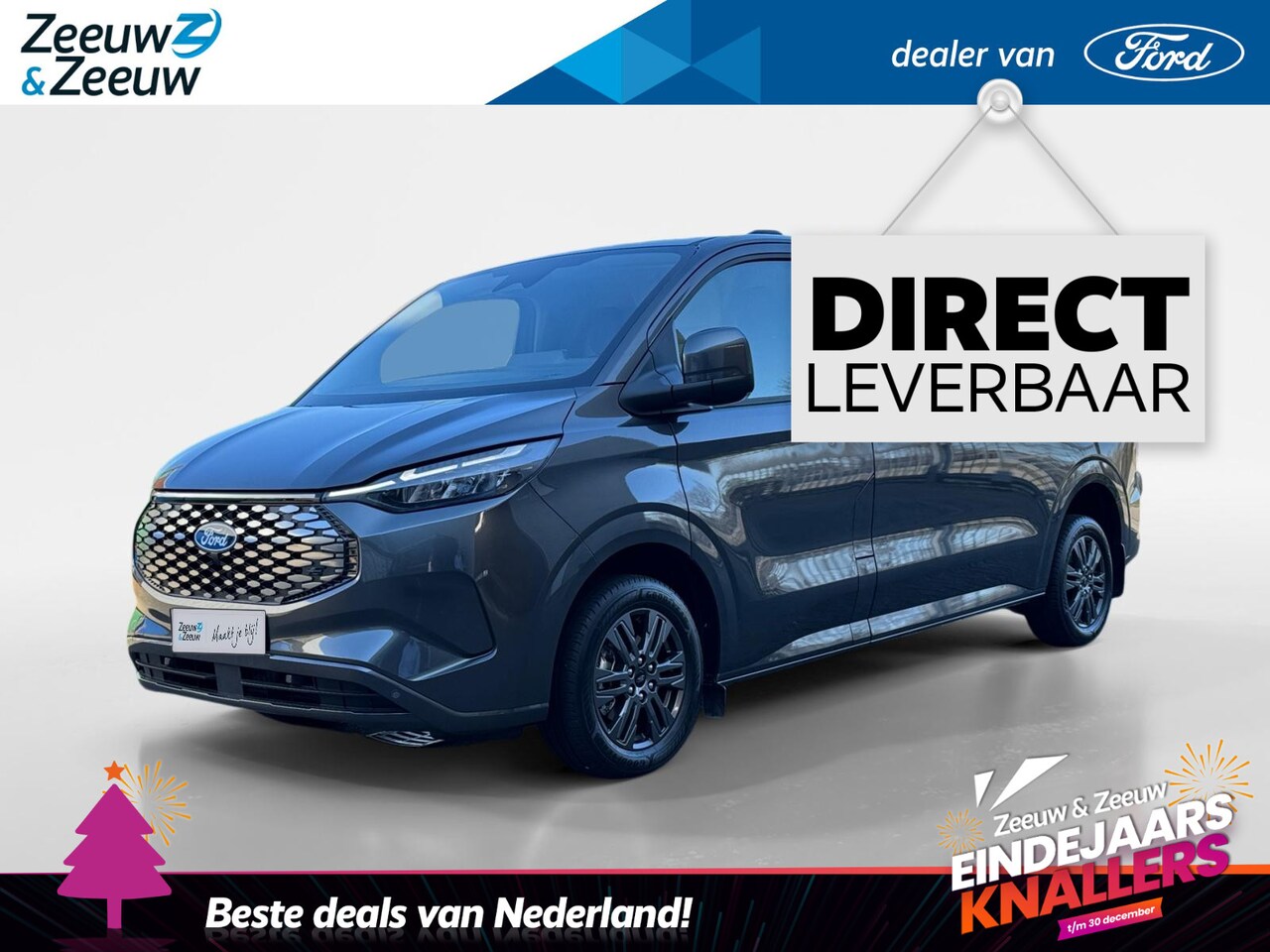 Ford Transit Custom - E-Transit 320 L2H1 Limited 64 kWh | Direct Leverbaar | Prijs inclusief Ford Voordeel | Ink - AutoWereld.nl