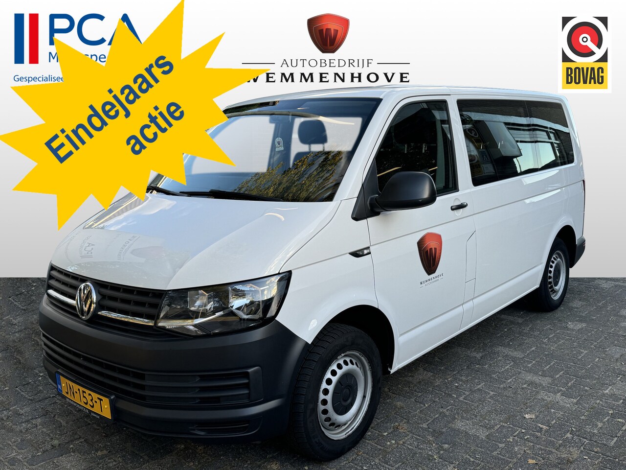 Volkswagen Transporter Kombi - 2.0 TDI L1H1 9-Persoons/Airco/Nieuw model/Cruise control/EXCL. BTW - AutoWereld.nl