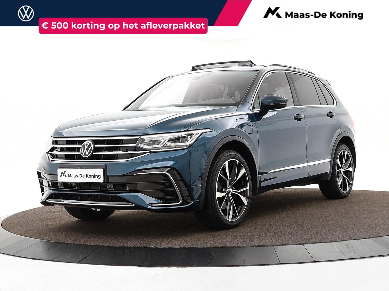 Volkswagen Tiguan - 1.4 TSIeHybrid 180kW/245PK R-Line DSG · Panoramadak · Leder · Trekhaak · Camera · Stoelver - AutoWereld.nl