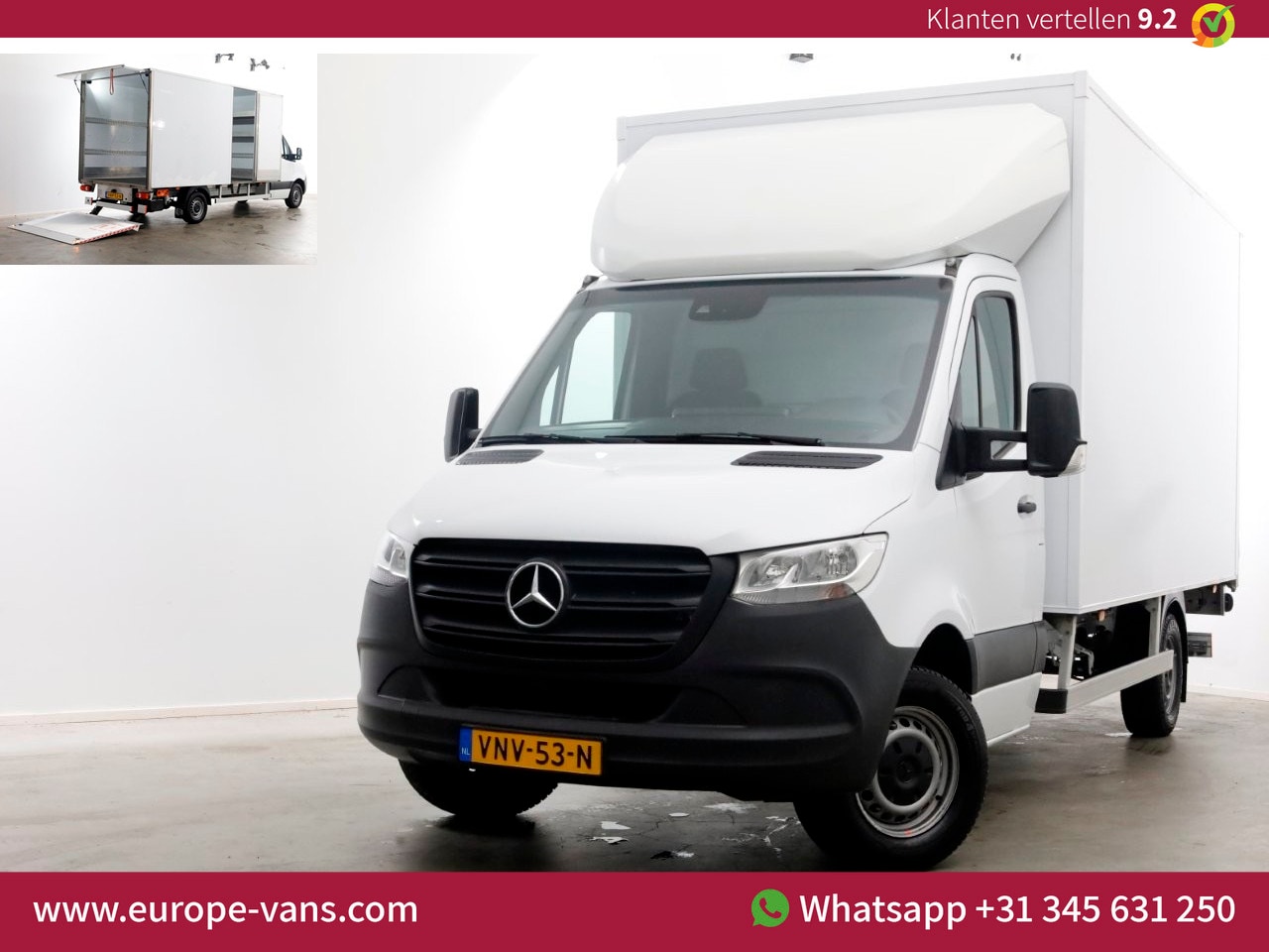 Mercedes-Benz Sprinter - 314 CDI 143pk E6 Bakwagen met laadklep en zijdeur L440 1080kg laadverm. 03-2022 - AutoWereld.nl