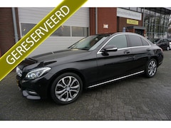 Mercedes-Benz C-klasse - 180 CDI LEASE EDITION ORIGINEEL NEDERLANDS FULL LED KOPLAMPEN LEDER NAVI CLIMA CRUISE BLUE