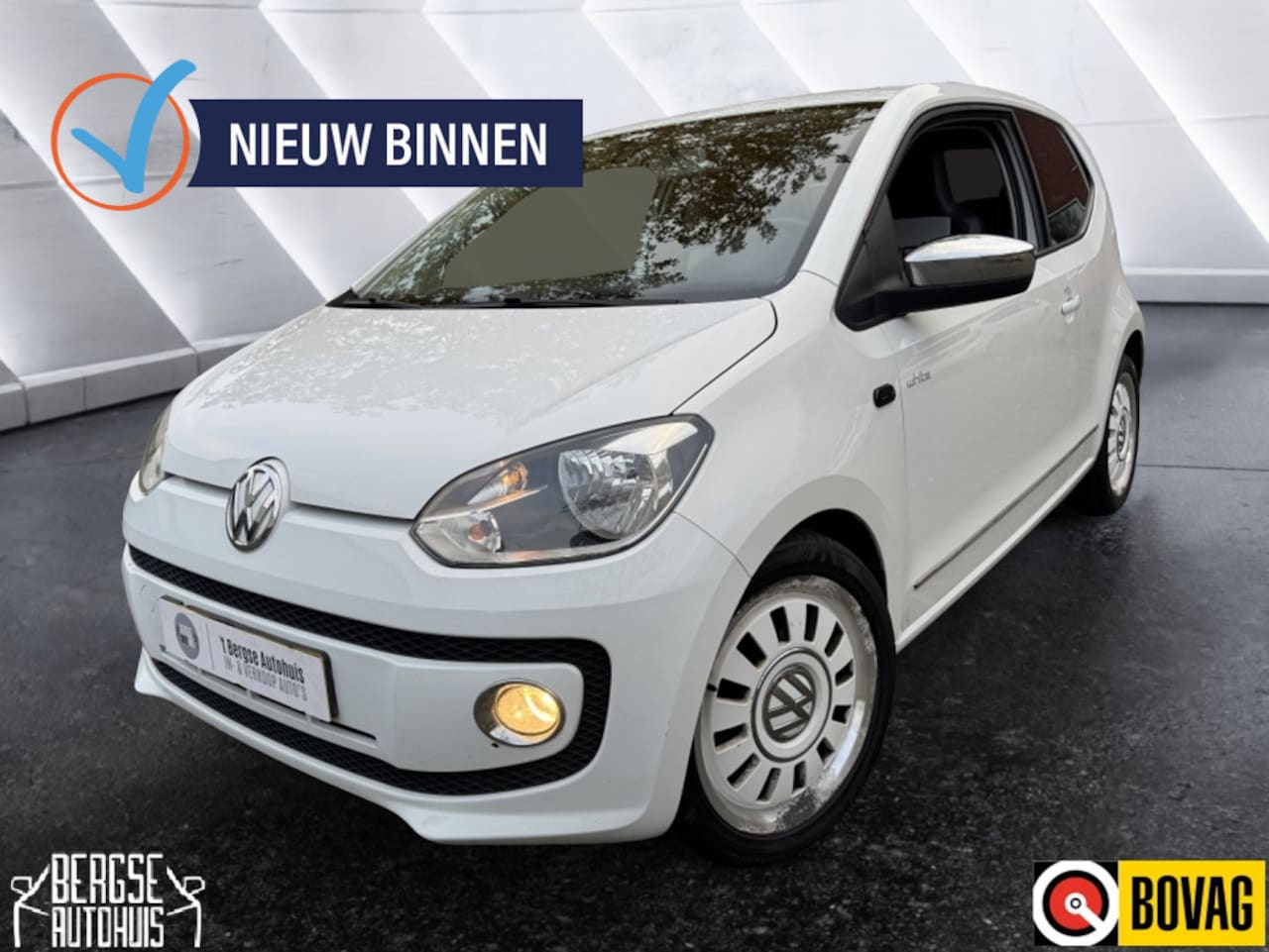 Volkswagen Up! - 1.0 high up! BlueM. White Airco Lmv Nap - AutoWereld.nl