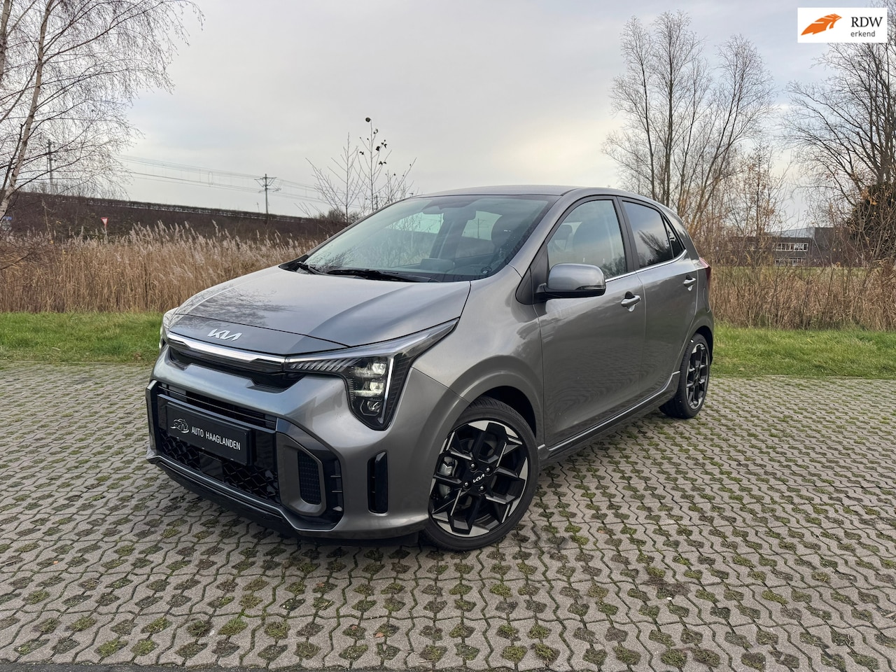 Kia Picanto - 1.0 GDi GT-Line KEYLESS-AUTOMAAT-ACC-DODE H-STUURVERWARMING-LEDEREN STOELEN - AutoWereld.nl