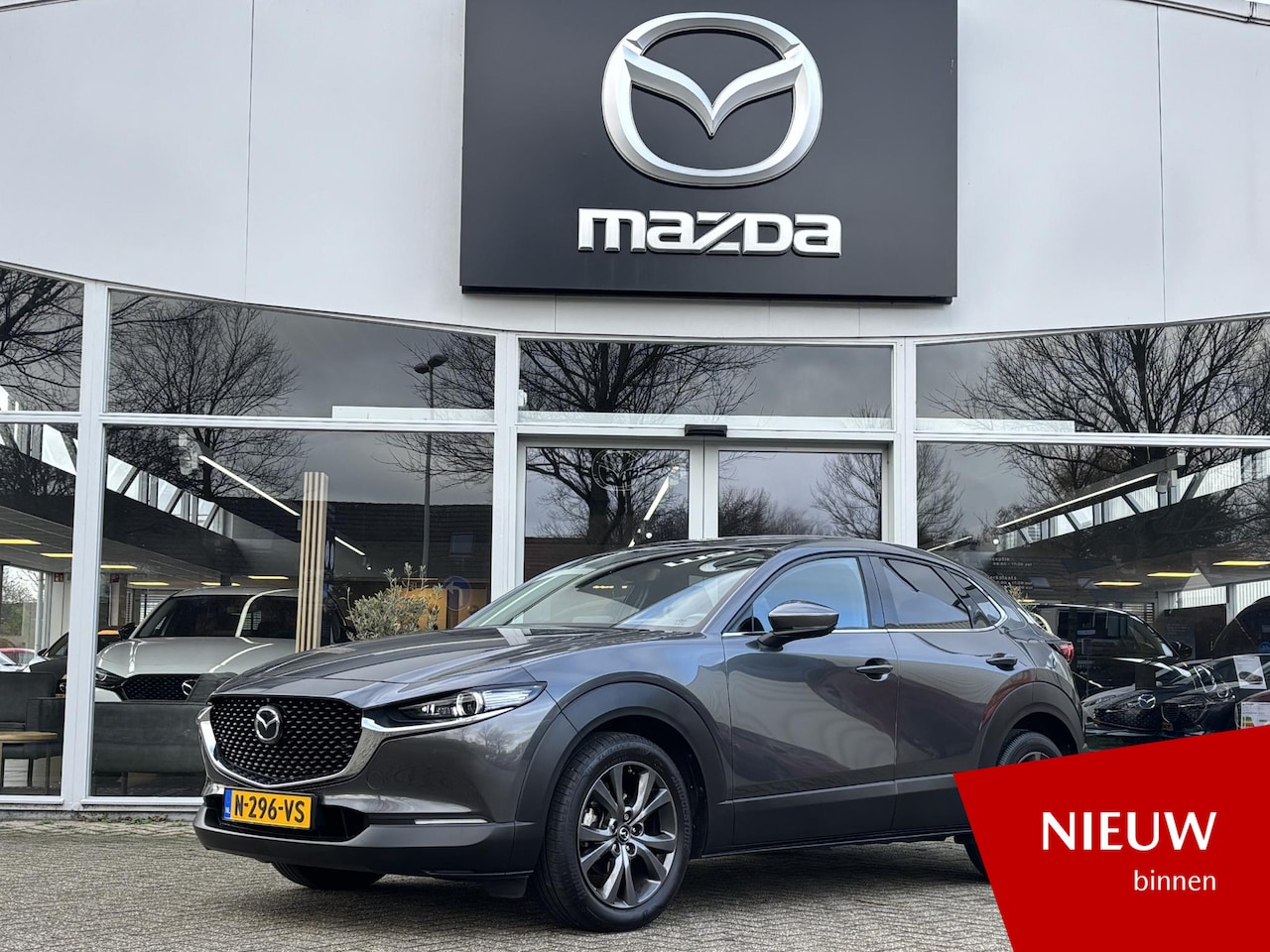 Mazda CX-30 - 2.0 e-SkyActiv-X M Hybrid Luxury NL-Auto. 1e Eig., Dealer Ondh. Leer, Head-up display, 360 - AutoWereld.nl