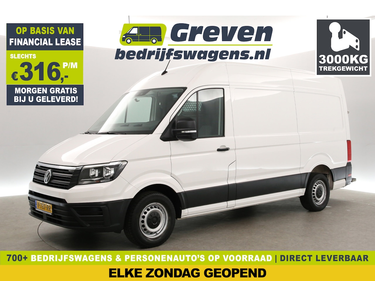 Volkswagen Crafter - 35 2.0 TDI L3H3 | 140PK | 3000kg Trekgew. | Trekh. | Airco | Cruise - AutoWereld.nl