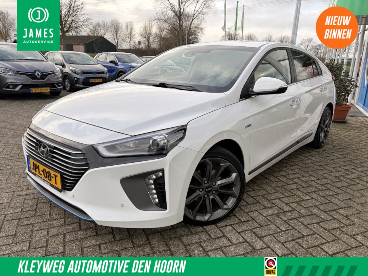 Hyundai IONIQ - 1.6 GDi Premium 1.6 GDi Premium, Nav, Carplay, Leder, Stoel, Stuurverwarming - AutoWereld.nl