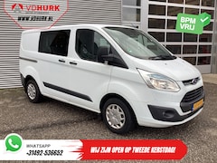 Ford Transit Custom - 2.2 TDCI Trend DC Dubbel Cabine EXPORT 6 Pers./ Navi/ Camera/ Cruise/ Airco / PDC V+A/ Tre