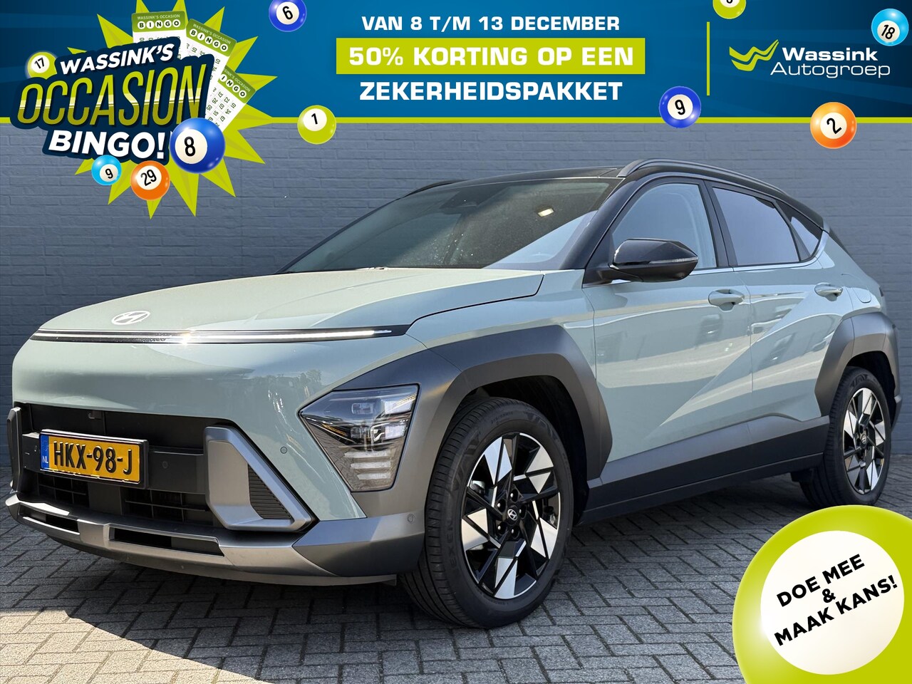 Hyundai Kona - New |1.6 GDI HEV 141pk DCT Premium Sky | Schuif -kanteldak | Navigatie | Stoelventilatie | - AutoWereld.nl