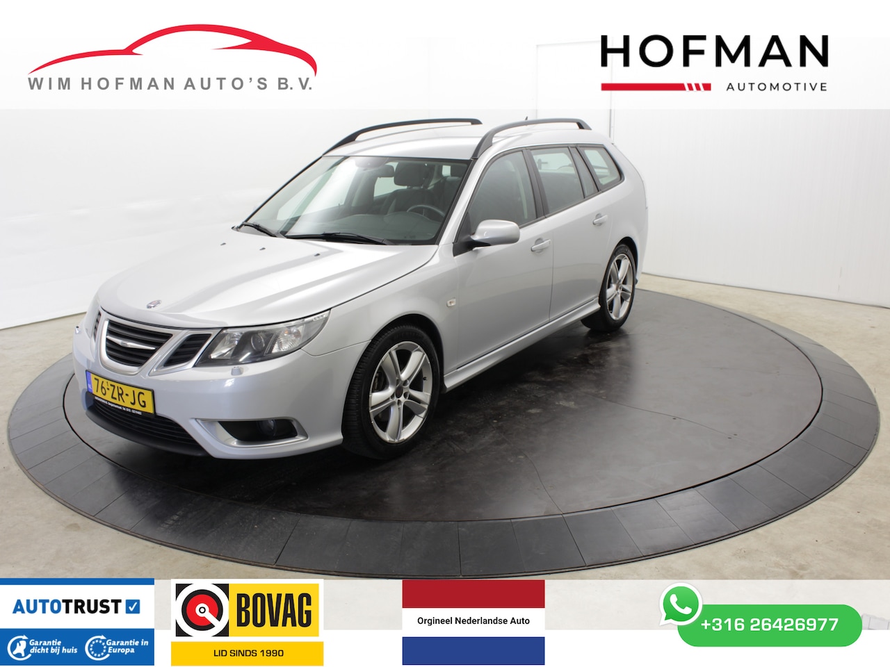 Saab 9-3 Sport Estate - 2.8 T V6 281PK Aero XWD Youngtimer NL Auto Leer Navi Stoelverw Cruise Trekh - AutoWereld.nl
