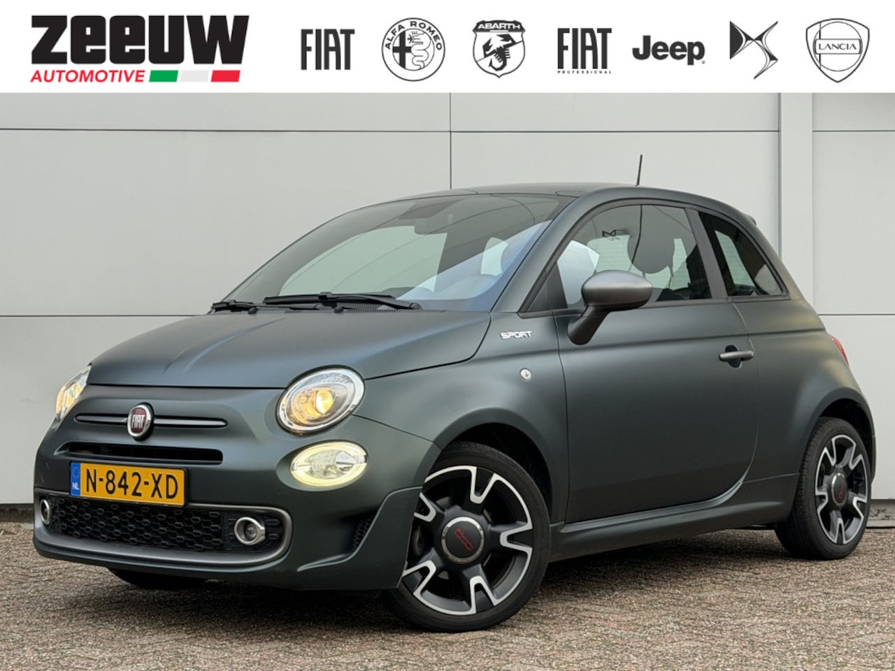 Fiat 500 - 1.0 Hybrid 70 PK Sport | Carplay | Clima | Cruise | "Matt Groen" - AutoWereld.nl