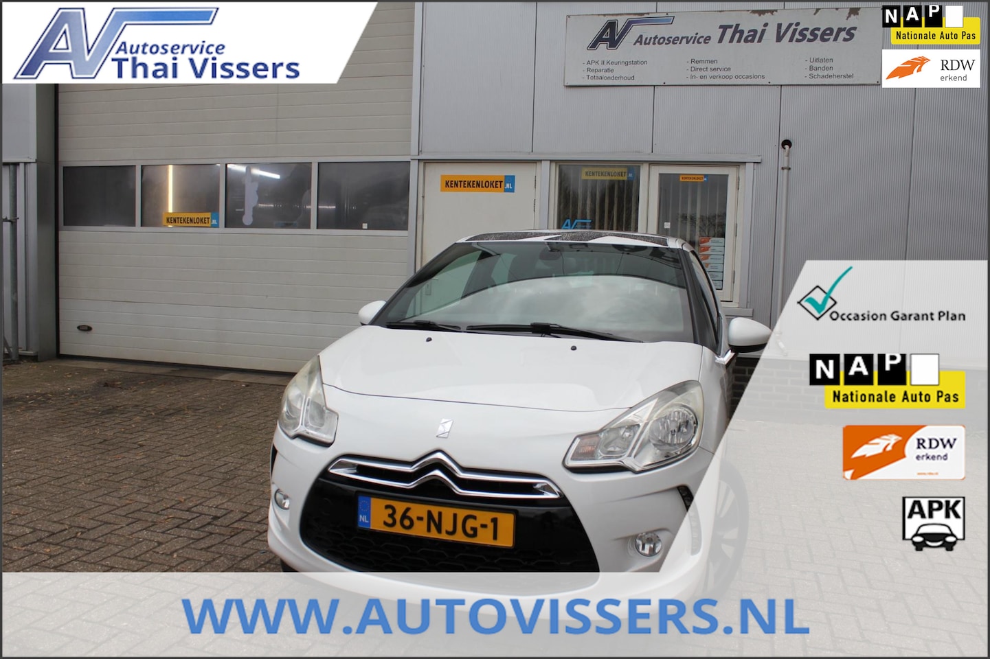 Citroën DS3 - 1.6 So Chic in White Clima LMV Cruise - AutoWereld.nl
