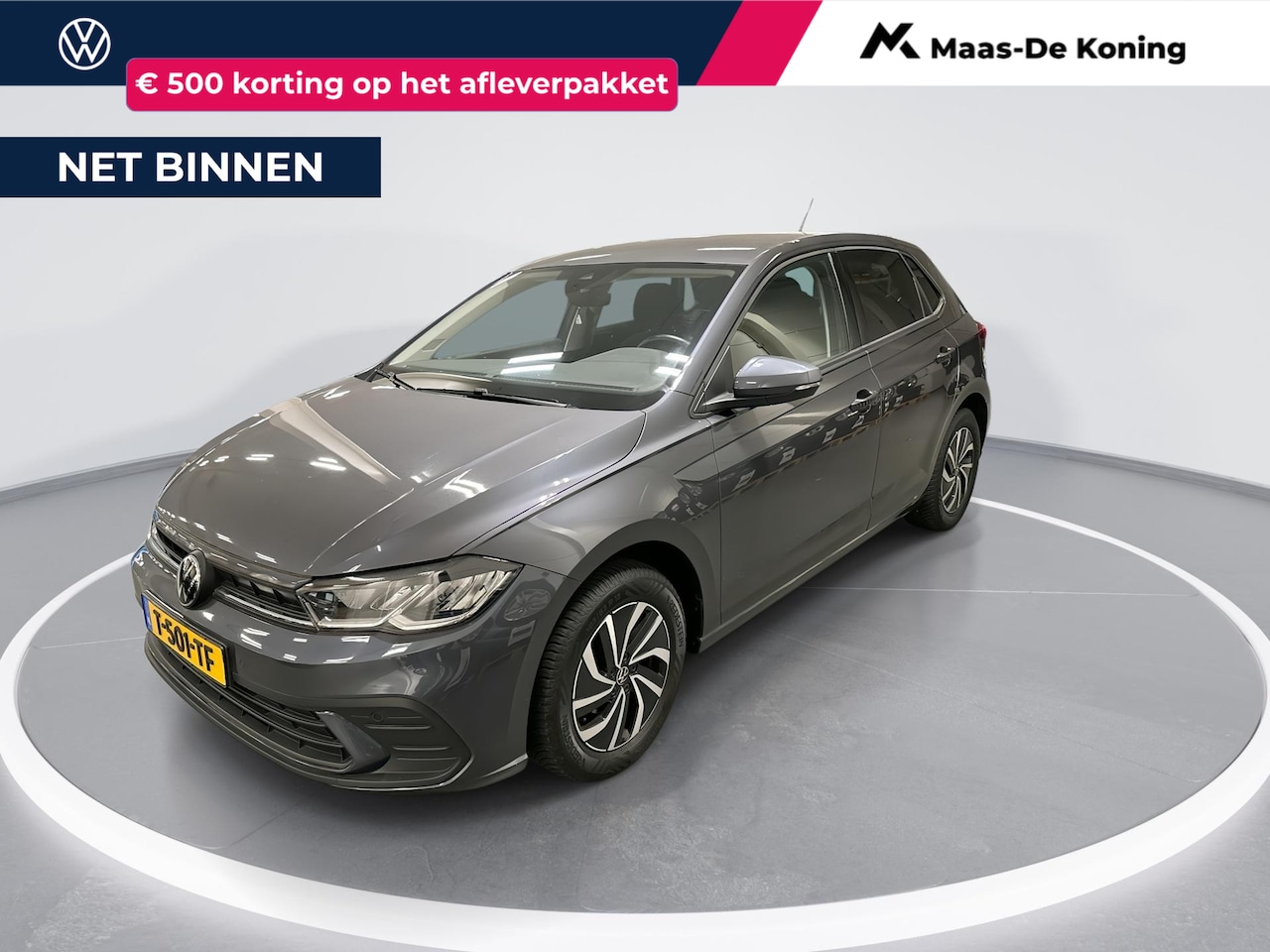 Volkswagen Polo - 1.0 TSI 95pk Life · Apple/Android Car Play · Airco · P-Sensoren · DAB · Getint Glas · 15'' - AutoWereld.nl