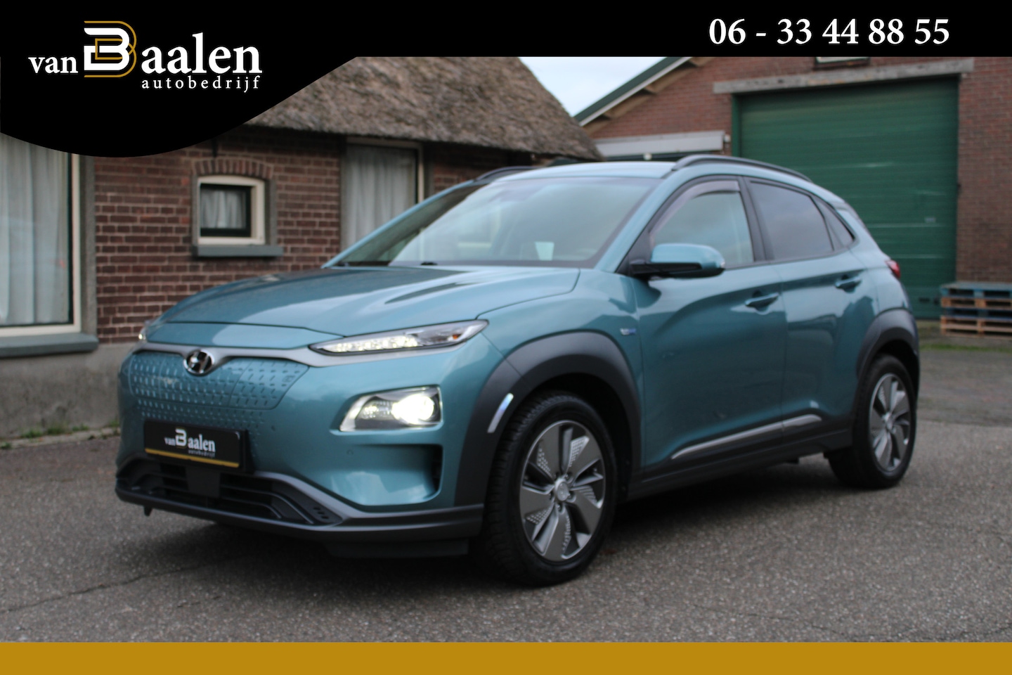 Hyundai Kona Electric - EV Premium 64 kWh SOH 95.2 LEER NAVI LED 99000KM!!! - AutoWereld.nl