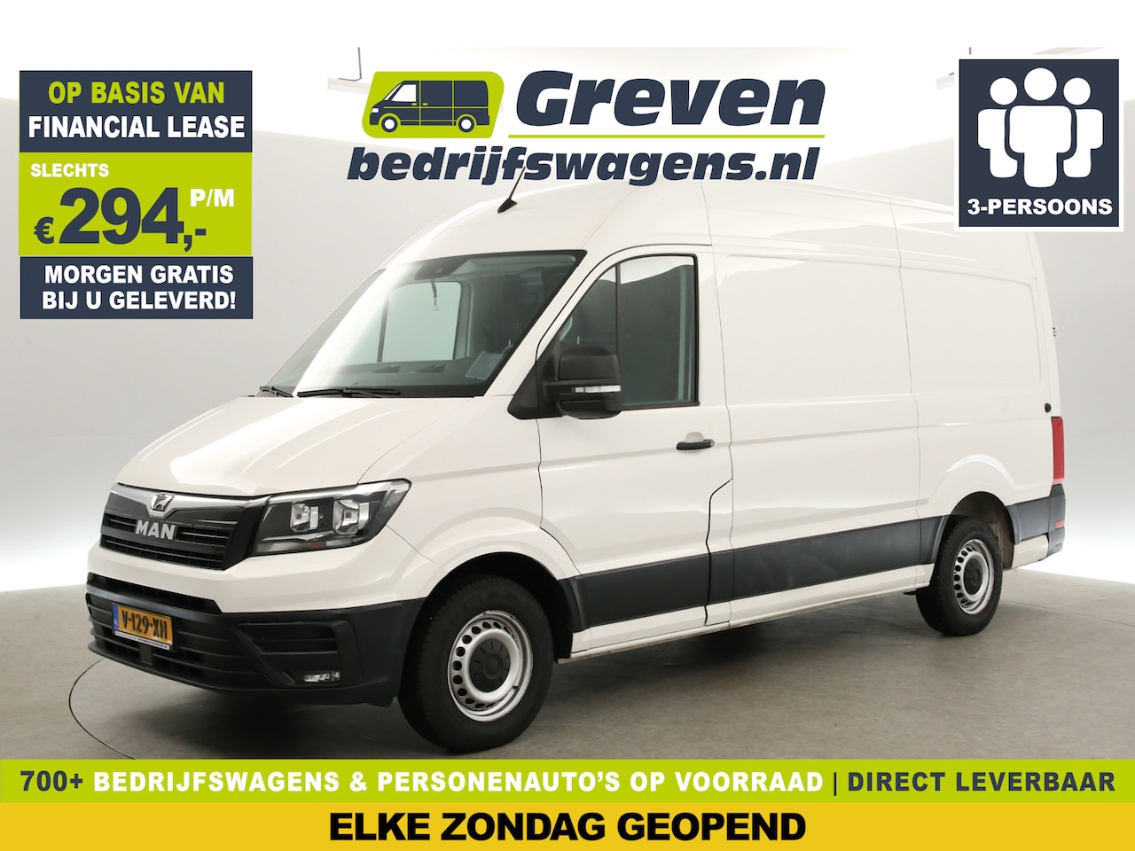 MAN TGE - 35 2.0 L3H3 | 140PK | 3000KG Trekgew. | Airco | 3-Zits | Cruise | Carplay | Navigatie - AutoWereld.nl