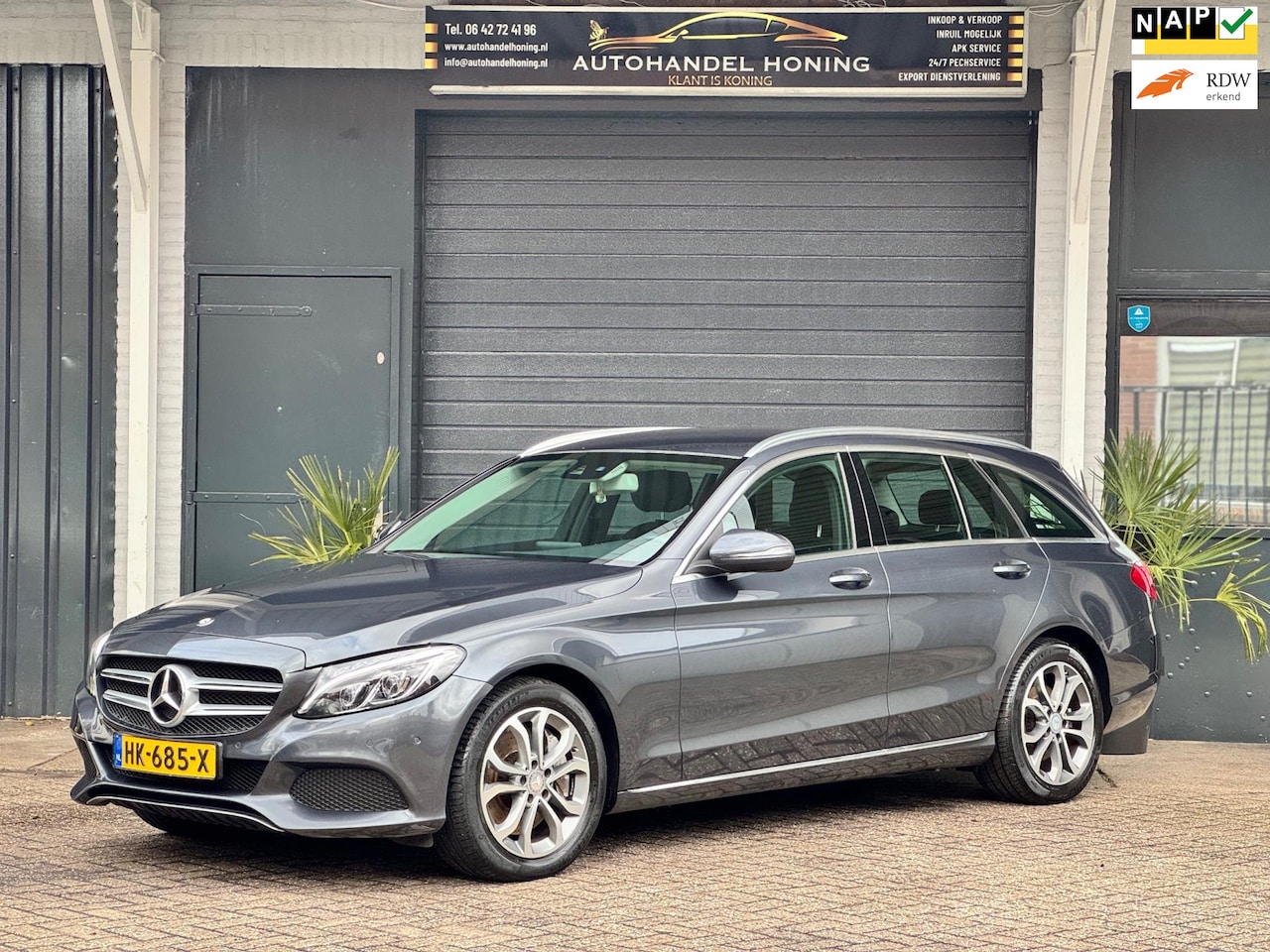 Mercedes-Benz C-klasse Estate - 350 e Lease Edition|XENON|NAVI|LUCHTVER|CAMERA|PSENSOR|HALFLEDER|STOELVERW - AutoWereld.nl