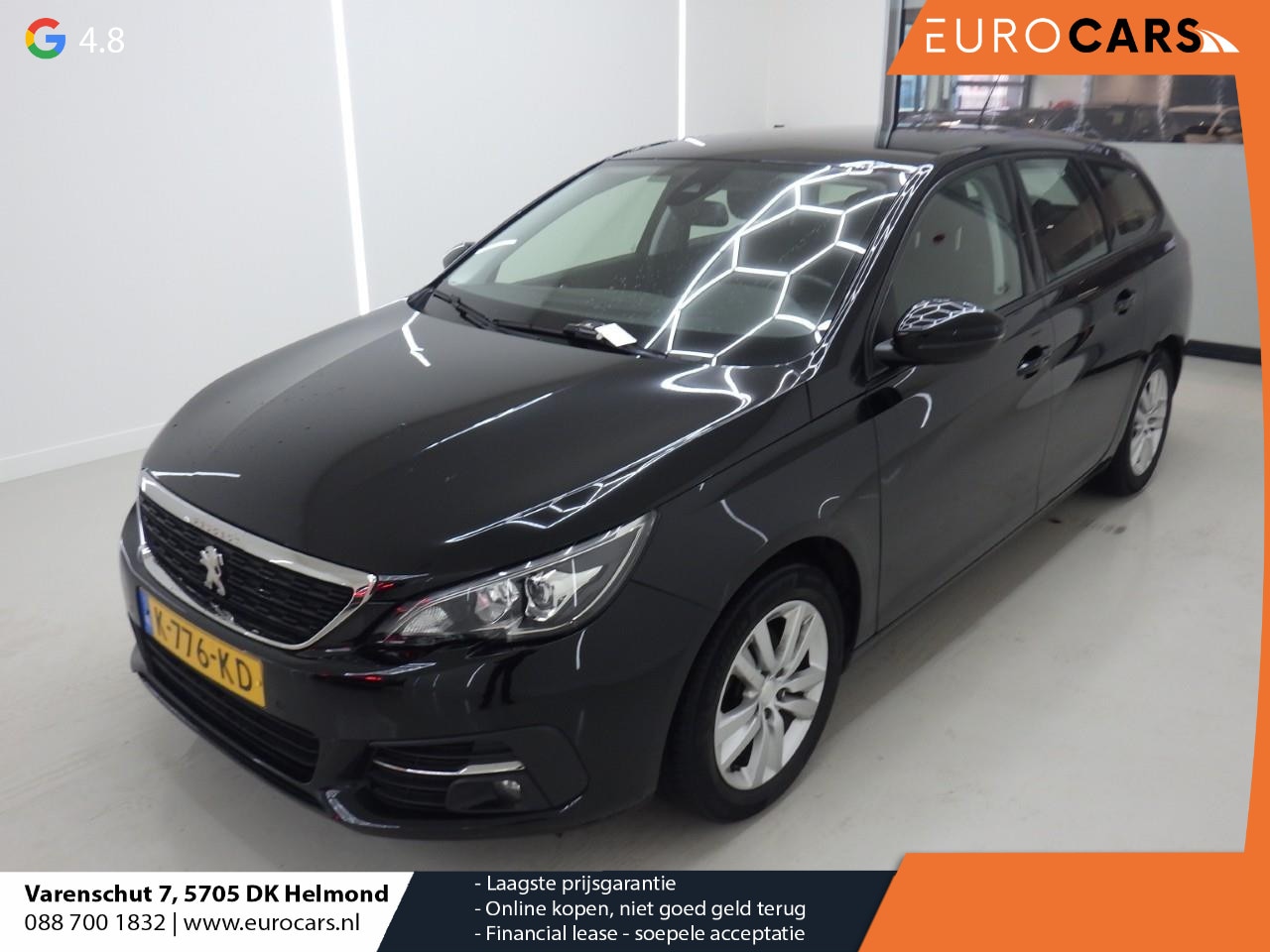 Peugeot 308 SW - 1.2 PureTech Blue Lease Active Airco Navi Carplay PDC Achter Trekhaak Lichtmetalen velgen - AutoWereld.nl