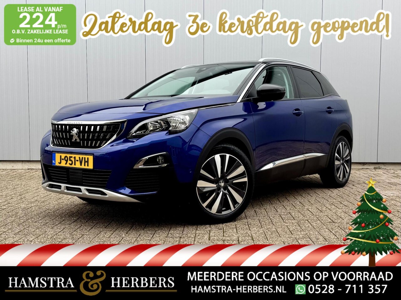 Peugeot 3008 - 1.2 PureTech Blue Lease Premium blauw - AutoWereld.nl