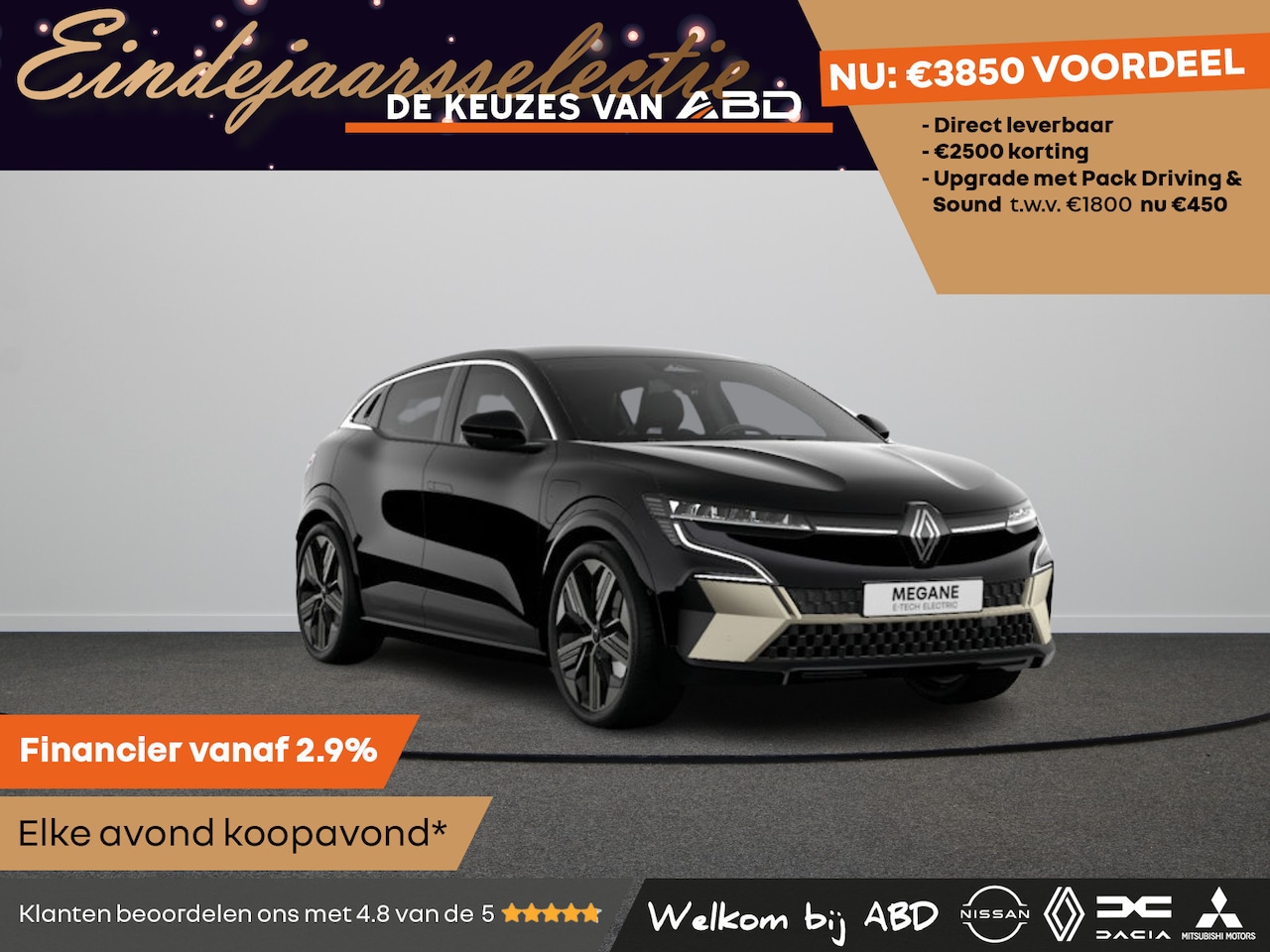 Renault Mégane E-Tech - Iconic Comfort range | Adaptive Vision LED koplampen met geïntegreerde mistlampfunctie | E - AutoWereld.nl