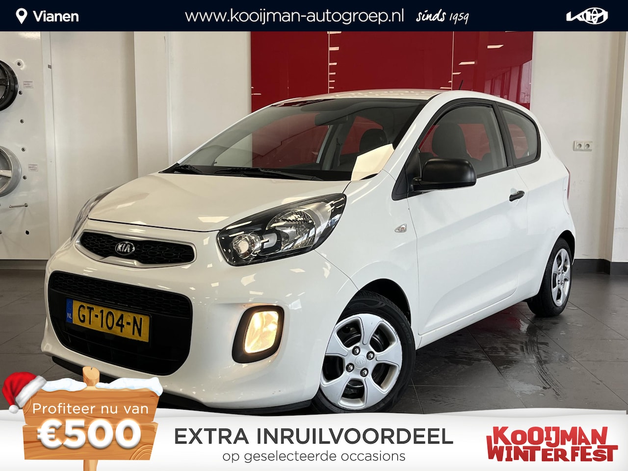 Kia Picanto - 1.0 CVVT EconomyLine 1.0 CVVT EconomyLine , Centrale deurvergrendeling , Start/Stop systeem ,Stoffen bekleding, - AutoWereld.nl