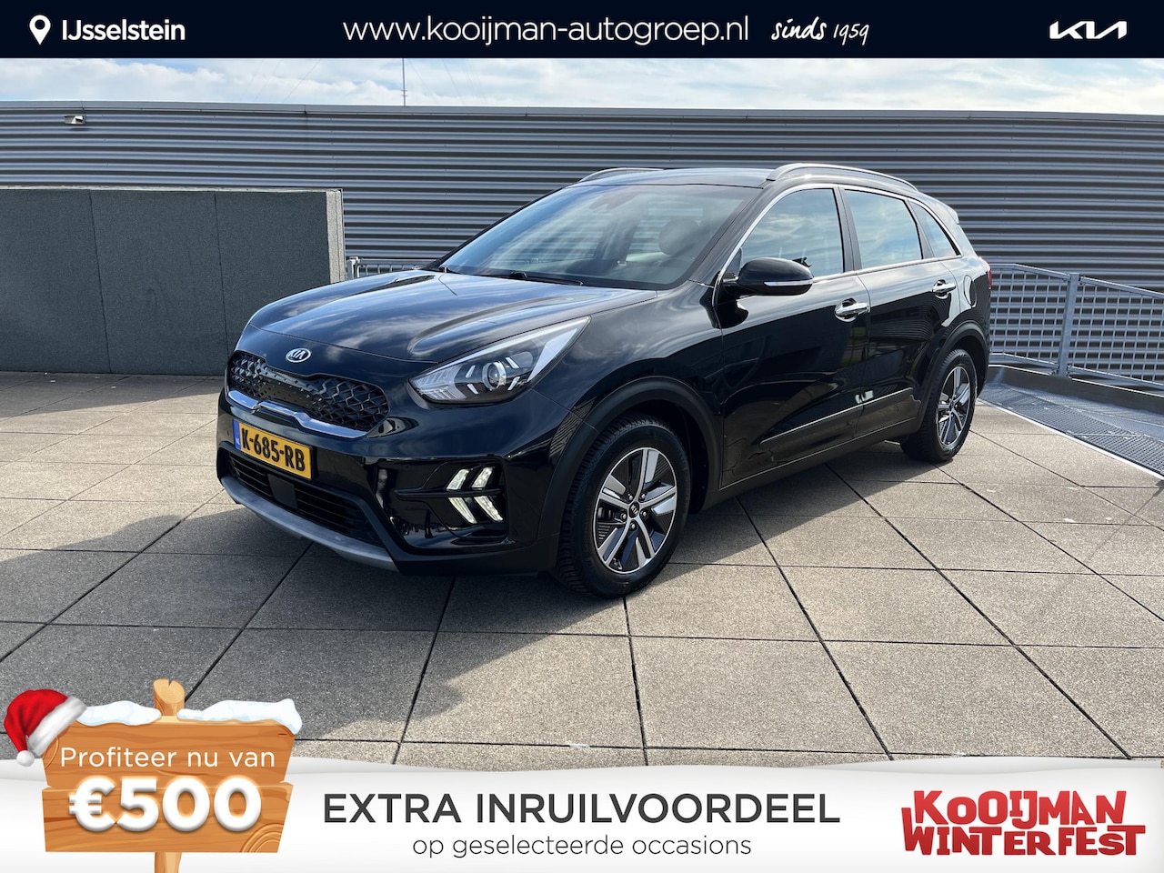 Kia Niro - 1.6 GDi Hybrid DynamicLine ACHTERUITRIJCAMERA / HALF LEDER / NAVIGATIE - AutoWereld.nl