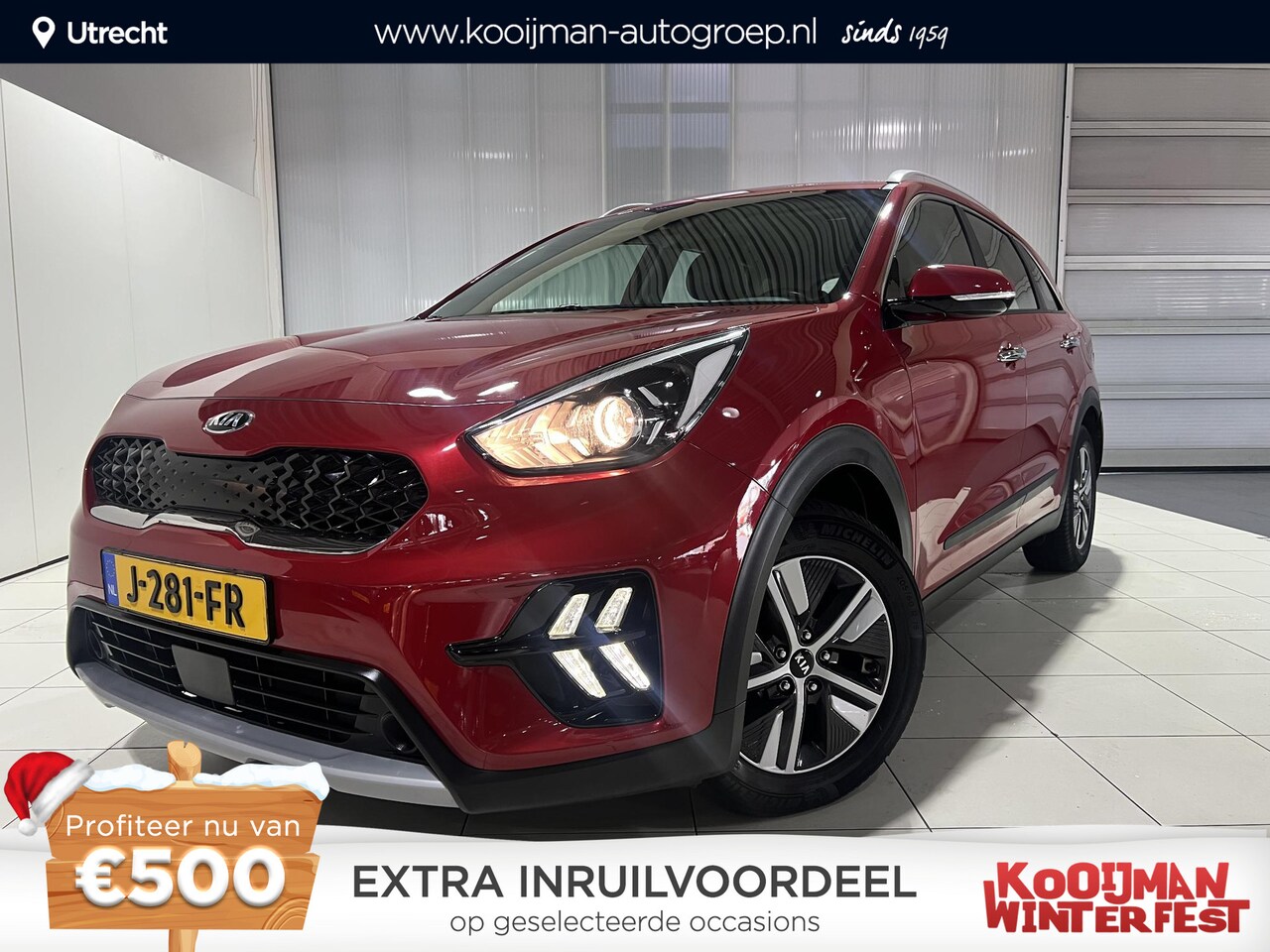 Kia Niro - 1.6 GDi Hybrid DynamicLine Apple Carplay/Android Auto, Navigatie, Camera. - AutoWereld.nl
