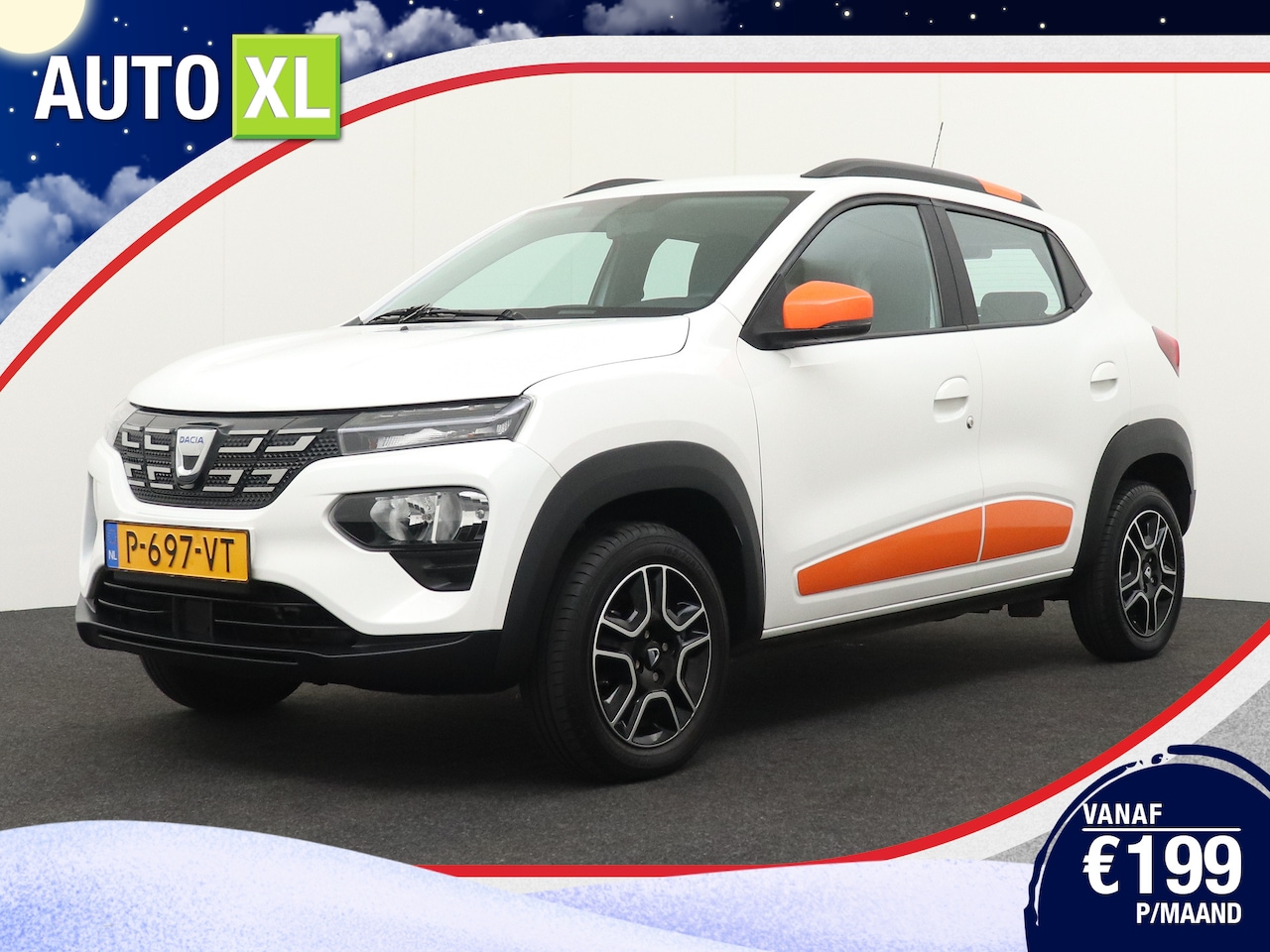 Dacia Spring - Comfort Plus (Orange Pack) 27 kWh Carplay Camera Navi - AutoWereld.nl
