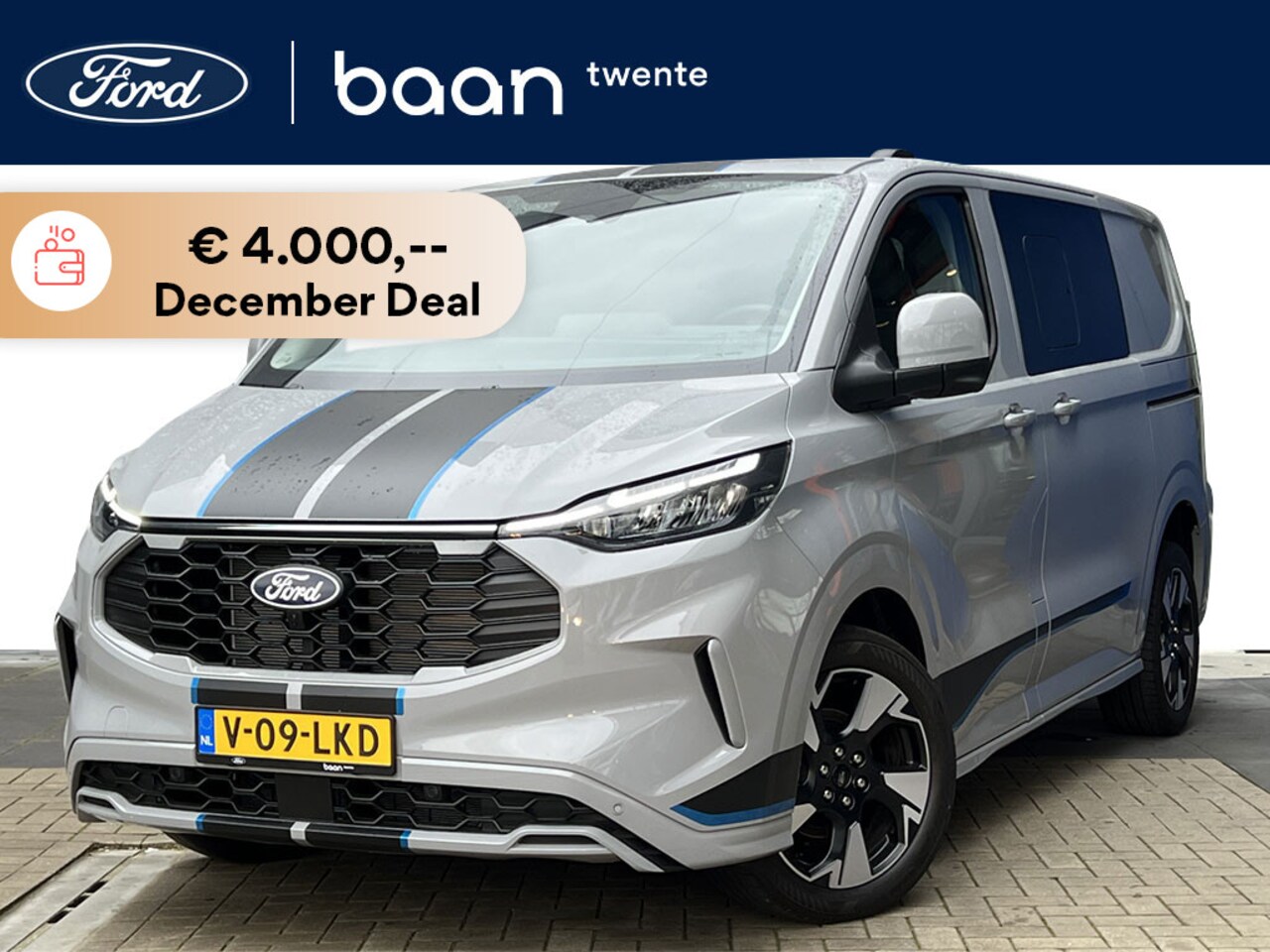 Ford Transit Custom - 320 170 PK Sport Dubbel Cabine AWD | 2x schuifdeur | Verw. stuurwiel | Adaptive Cruise | C - AutoWereld.nl