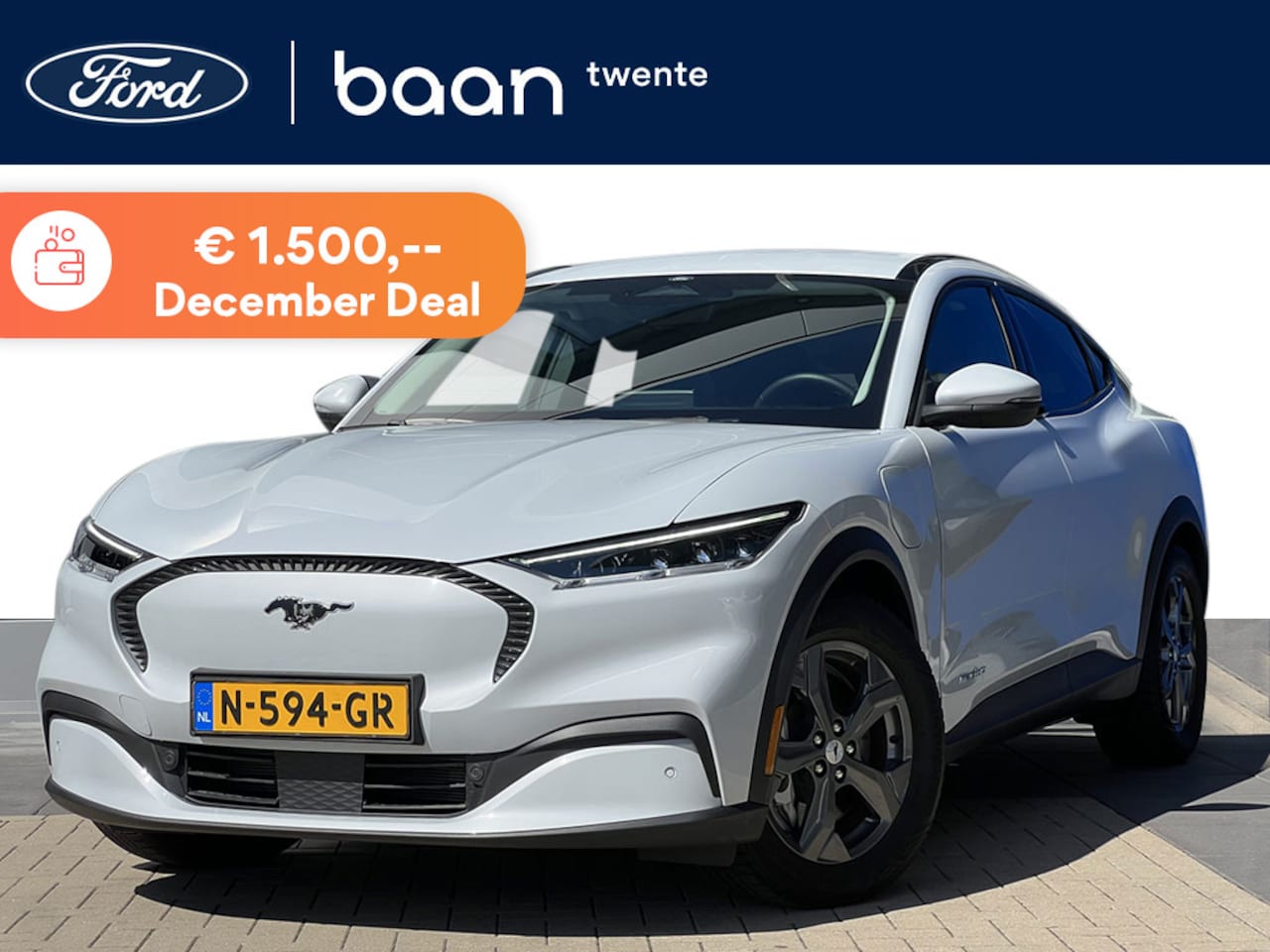 Ford Mustang Mach-E - RWD 75 kWh | Camera | Apple Carplay | Dodehoek Herkenning | Leren Bekleding | Adaptive Cru - AutoWereld.nl