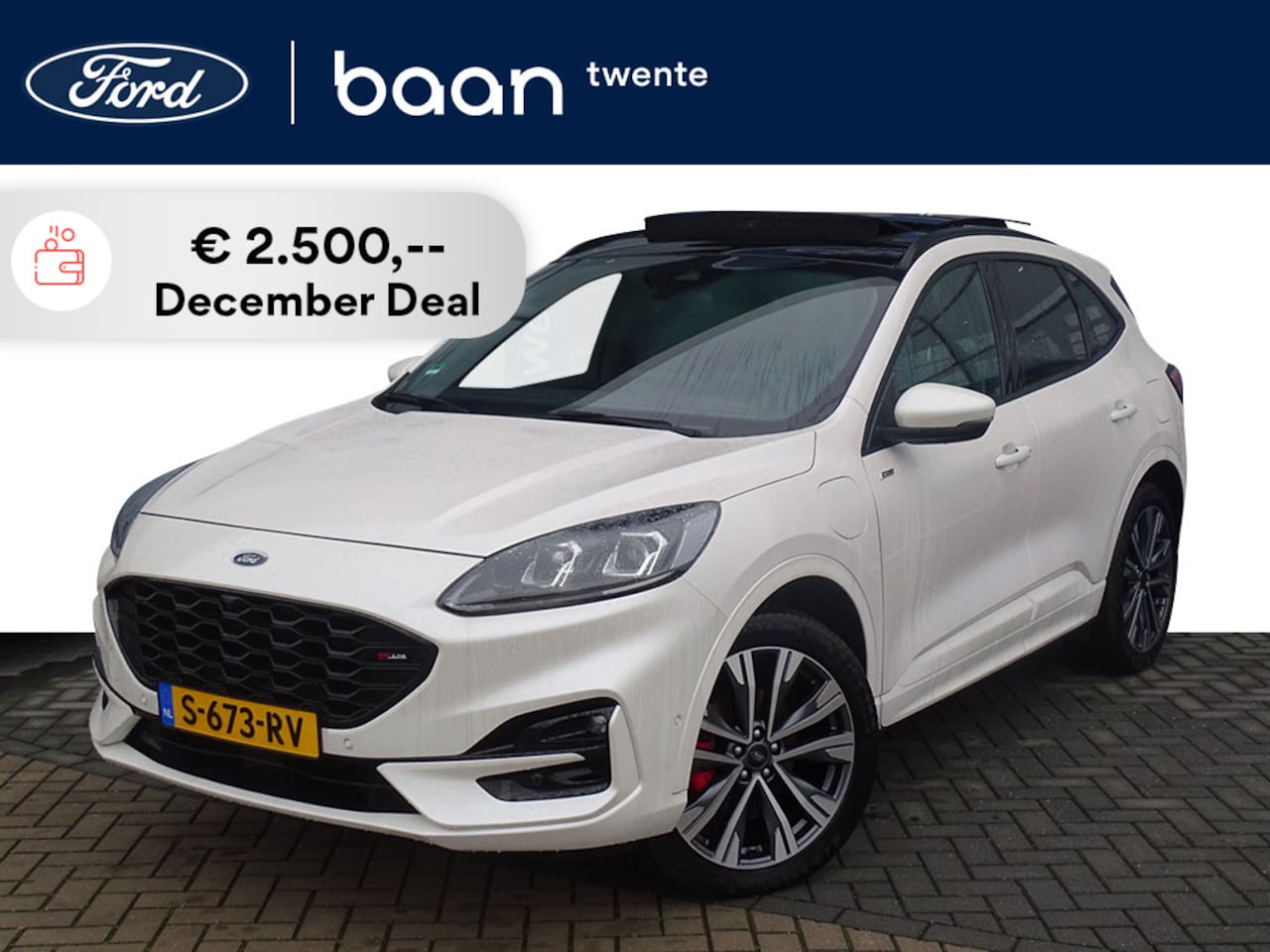 Ford Kuga - 2.5 PHEV 225 PK ST-Line X | Pano dak | 20 inch | Parelmoer wit | B&O | Head-UP | Adaptive - AutoWereld.nl