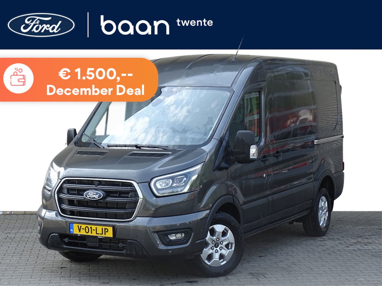 Ford Transit - 350 L2H2 2.0 TDCI 165pk Limited Automaat Full Options | Dubbele Schuifdeur | Bijrijderssto - AutoWereld.nl
