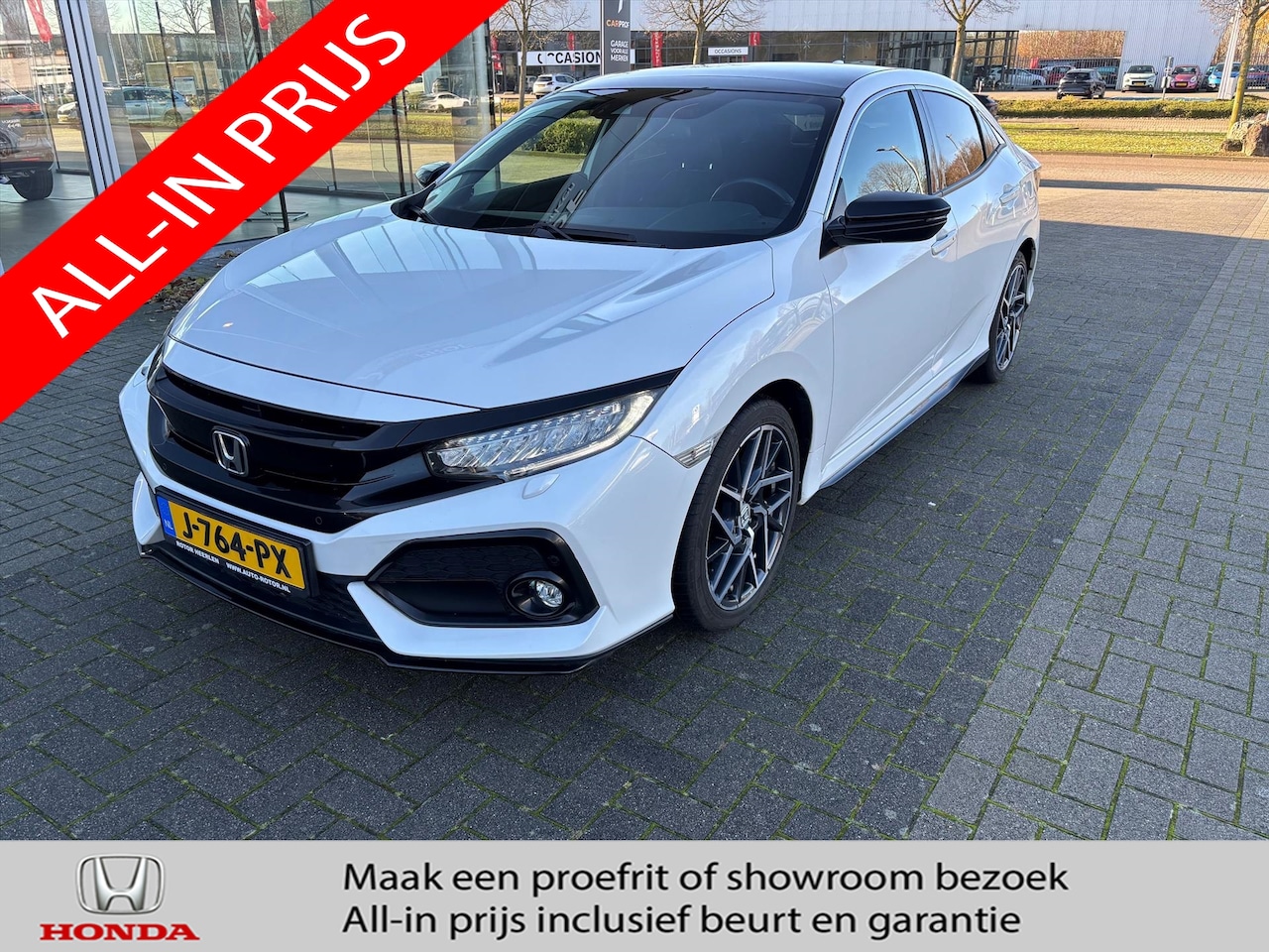 Honda Civic - 1.0i Premium | Pano.dak | Leder | Aut | Black Line - AutoWereld.nl