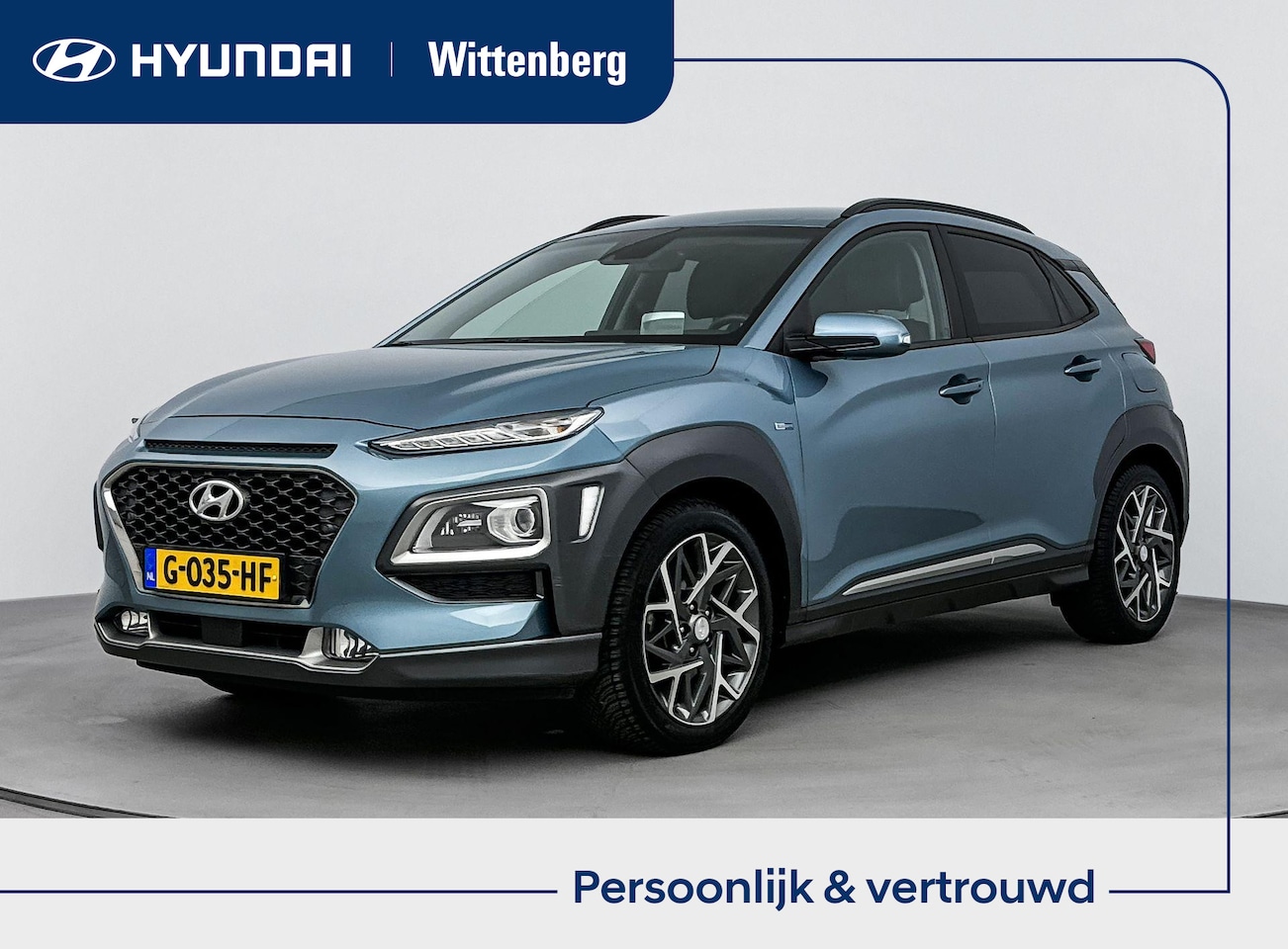 Hyundai Kona - 1.6 GDI HEV Premium | Achteruitrij Camera | Adaptive Cruise | Lederen Bekleding | Navigati - AutoWereld.nl
