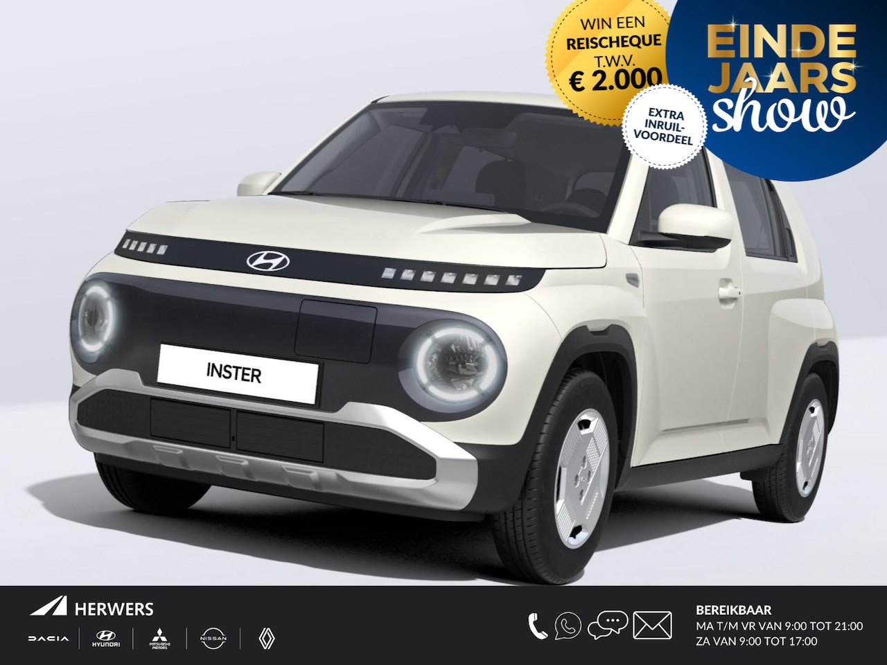 Hyundai Inster - E-Motion 42 kWh / Uit Voorraad Leverbaar / Nu Te Bestellen / Rijklaarprijs Unbleached Ivor - AutoWereld.nl