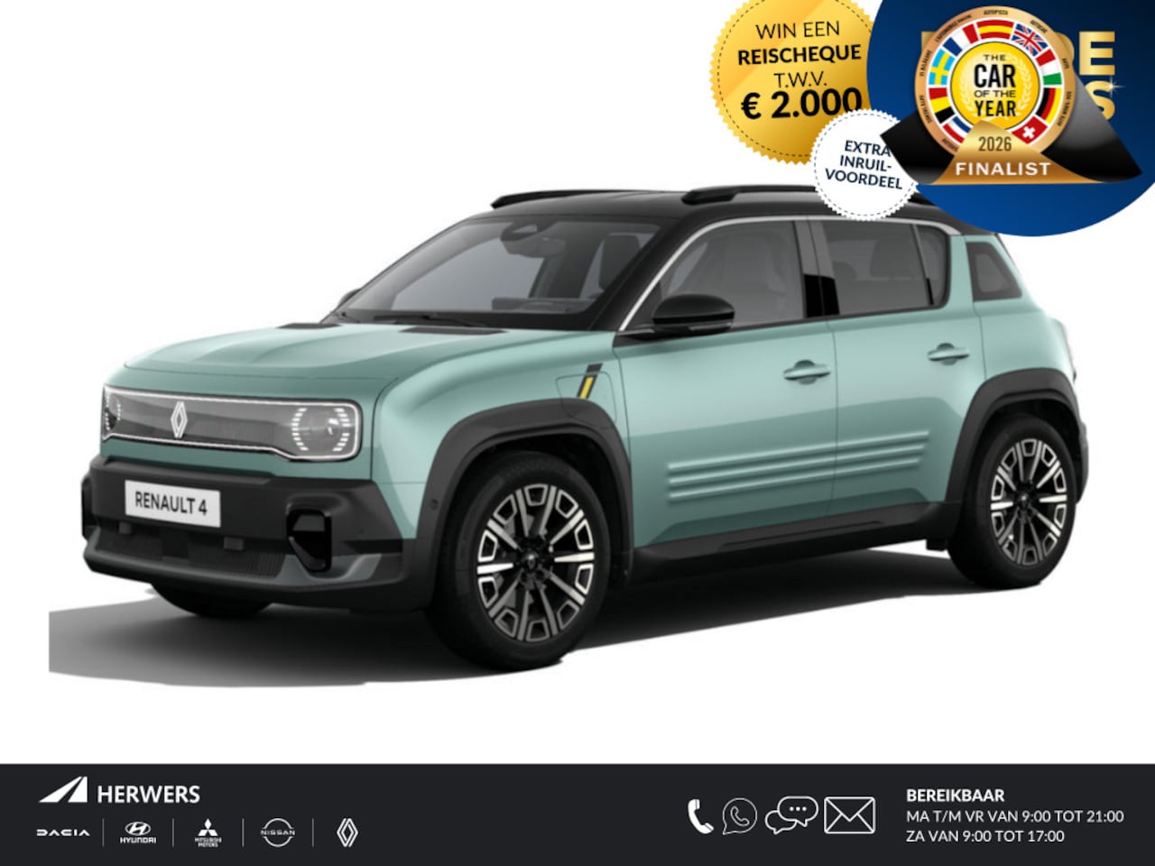 Renault 4 - comfort range iconic 52 kWh / voorraad actie infomeer naar de voorwaarden en beschikbaarhe - AutoWereld.nl